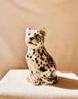 Leopardo Blanco 25cm - moruecoceramicas