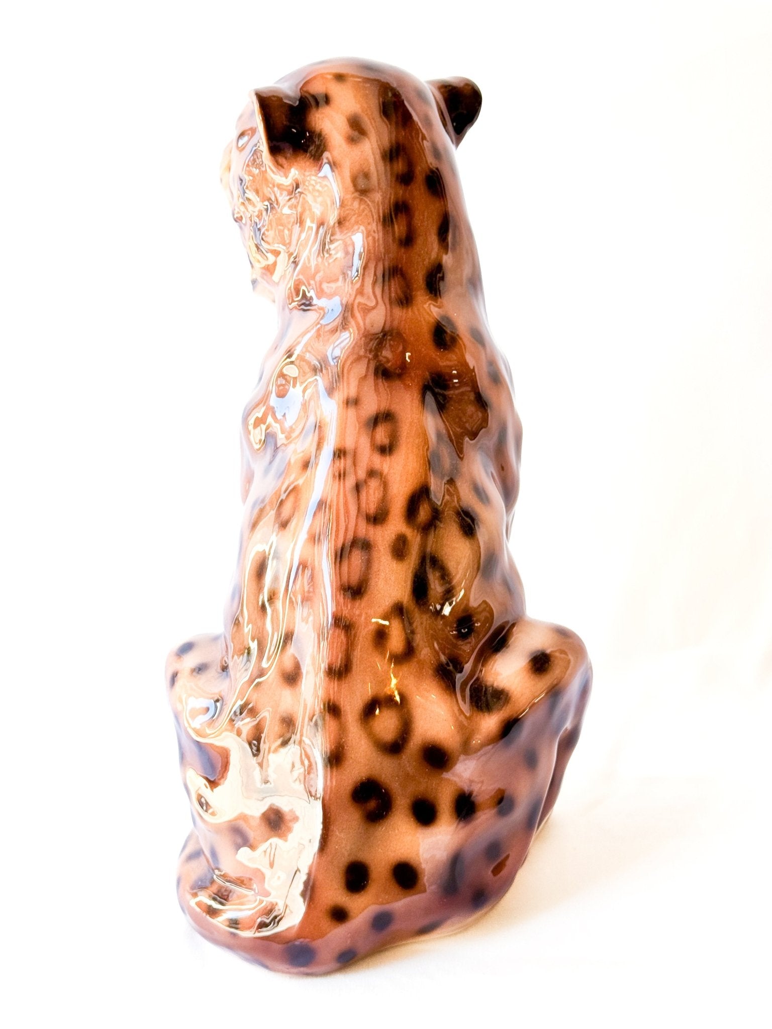 Leopardo cachorro marrón (48cm) - moruecoceramicas