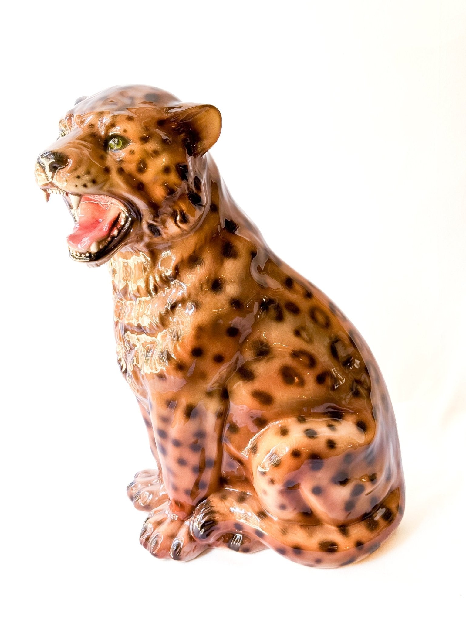 Leopardo cachorro marrón (48cm) - moruecoceramicas