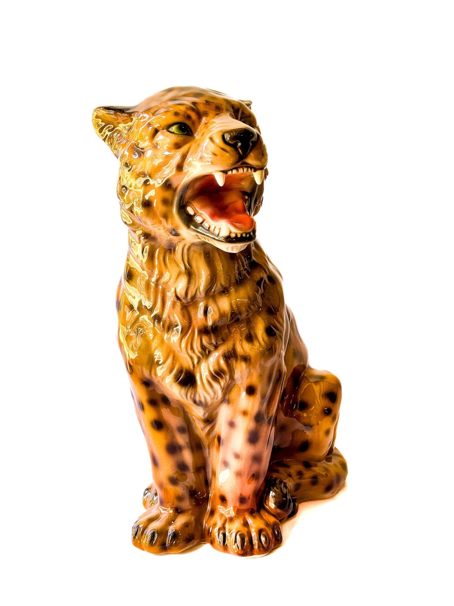 Leopardo cachorro marrón (48cm) - moruecoceramicas