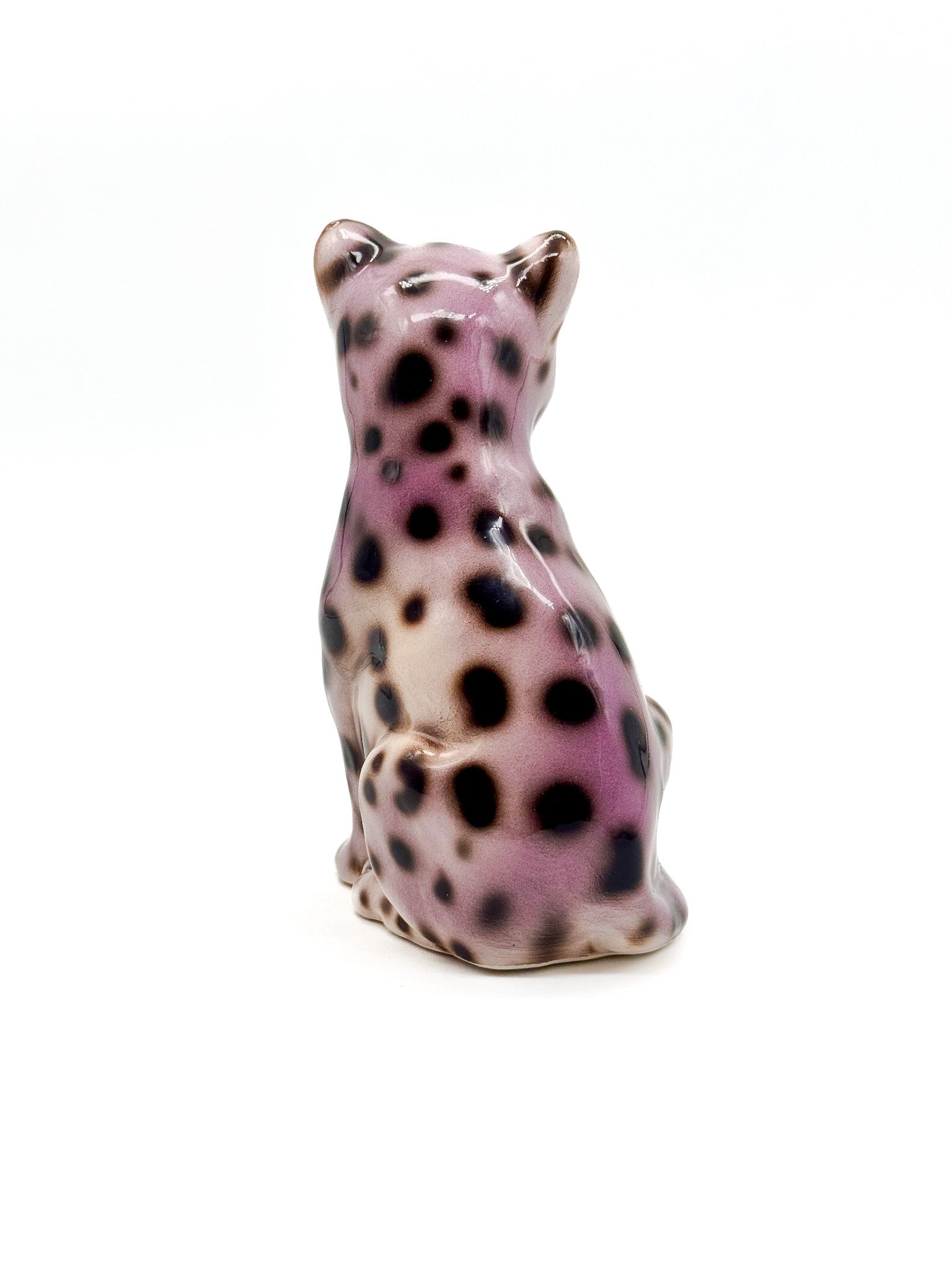 Leopardo Morado de cerámica 16cm - moruecoceramicas