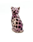 Leopardo Morado de cerámica 16cm - moruecoceramicas