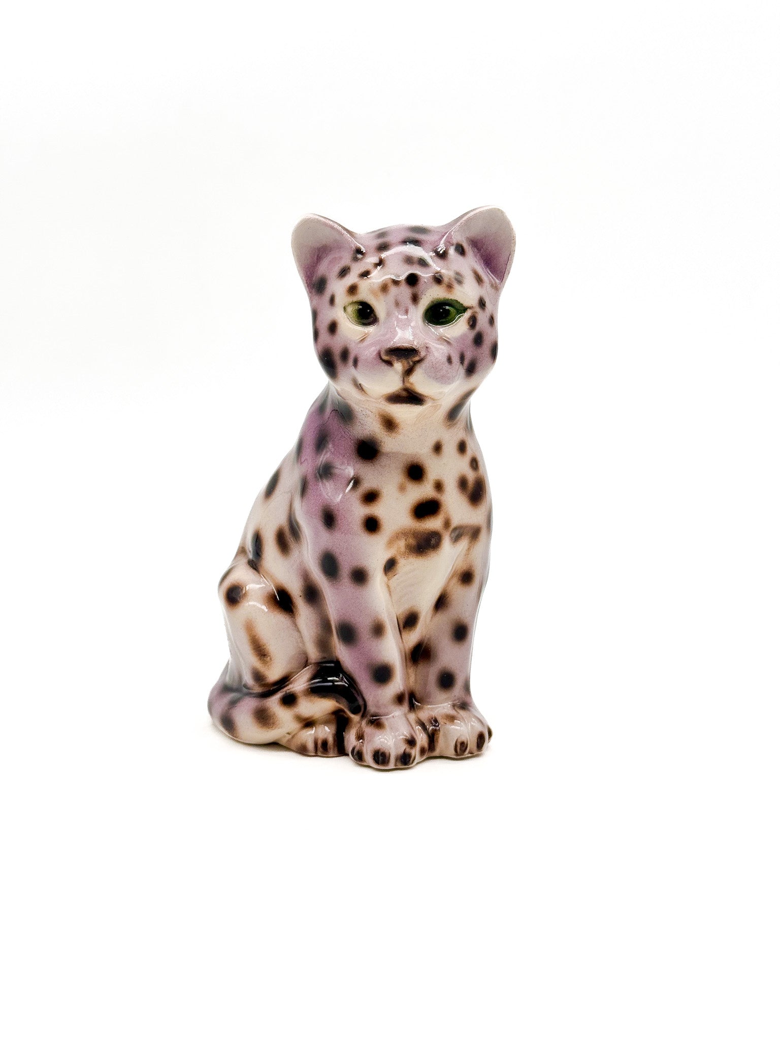 Leopardo Morado de cerámica 16cm - moruecoceramicas