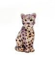 Leopardo Morado de cerámica 16cm - moruecoceramicas