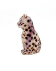 Leopardo Morado de cerámica 16cm - moruecoceramicas