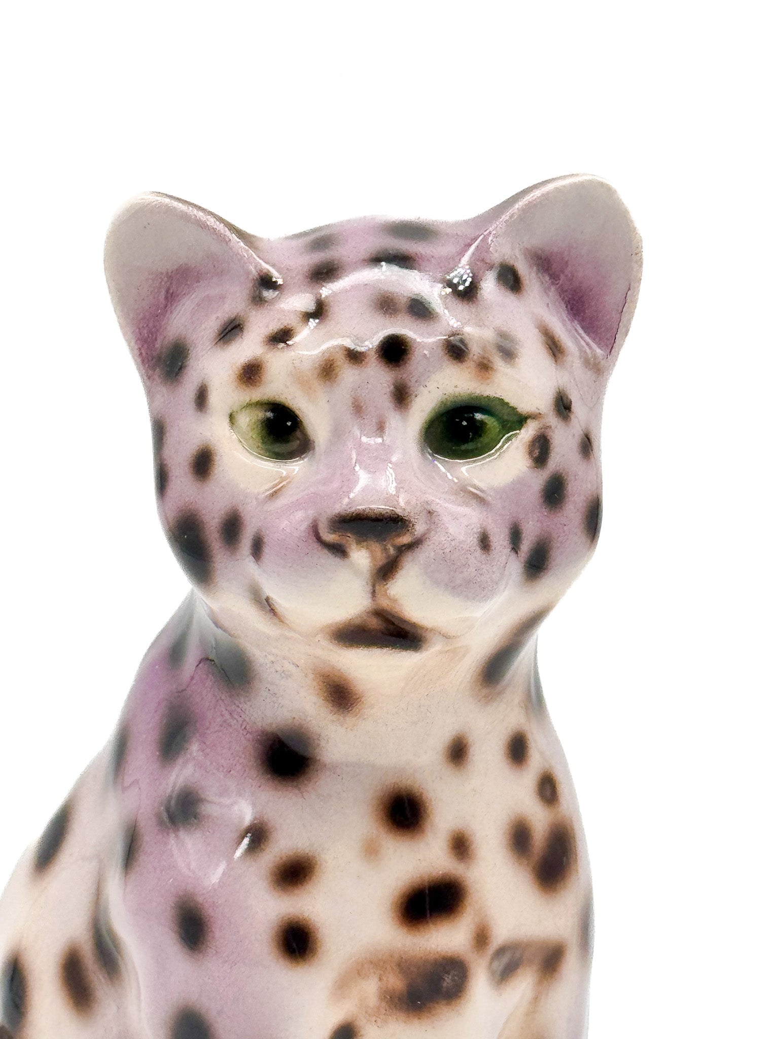 Leopardo Morado de cerámica 16cm - moruecoceramicas