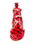 Leopardo rosa portavelas - moruecoceramicas