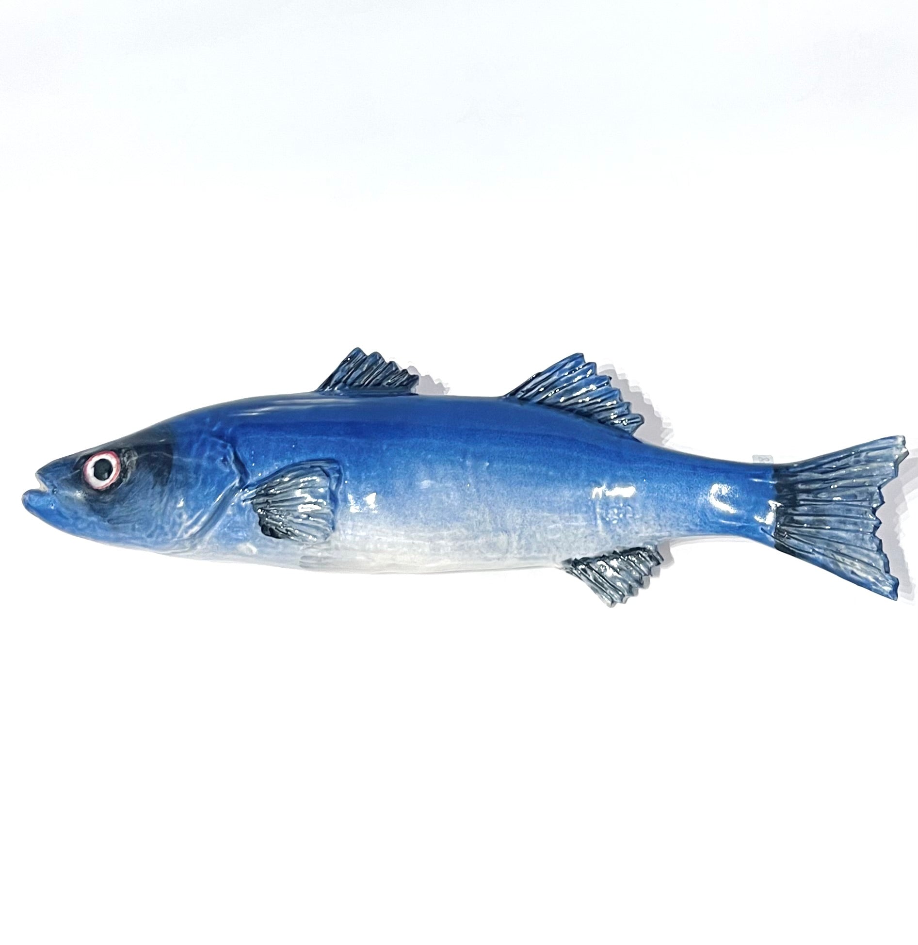 Lubina de cerámica azul 34cm. - moruecoceramicas