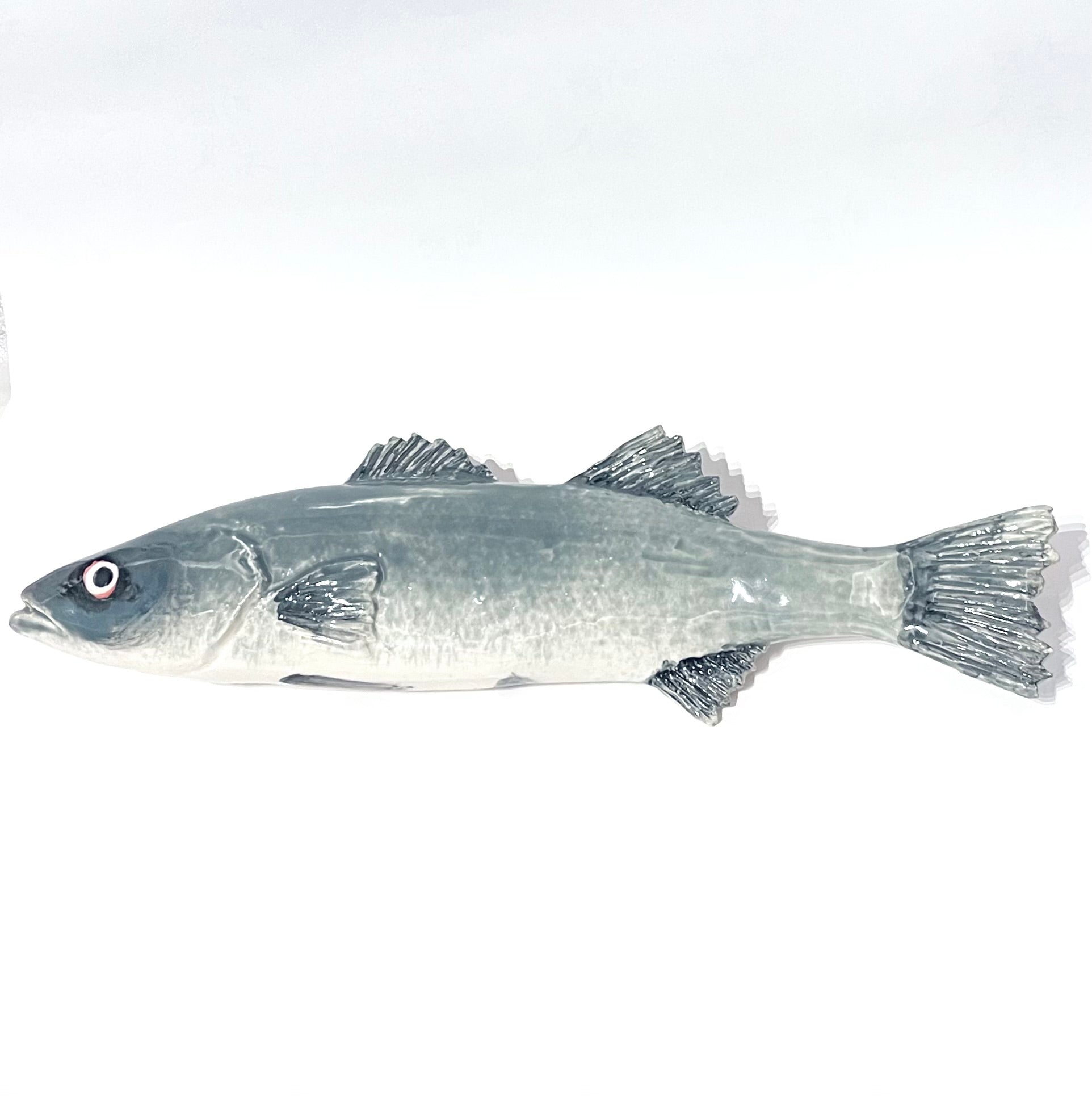 Lubina de cerámica gris 34cm. - moruecoceramicas