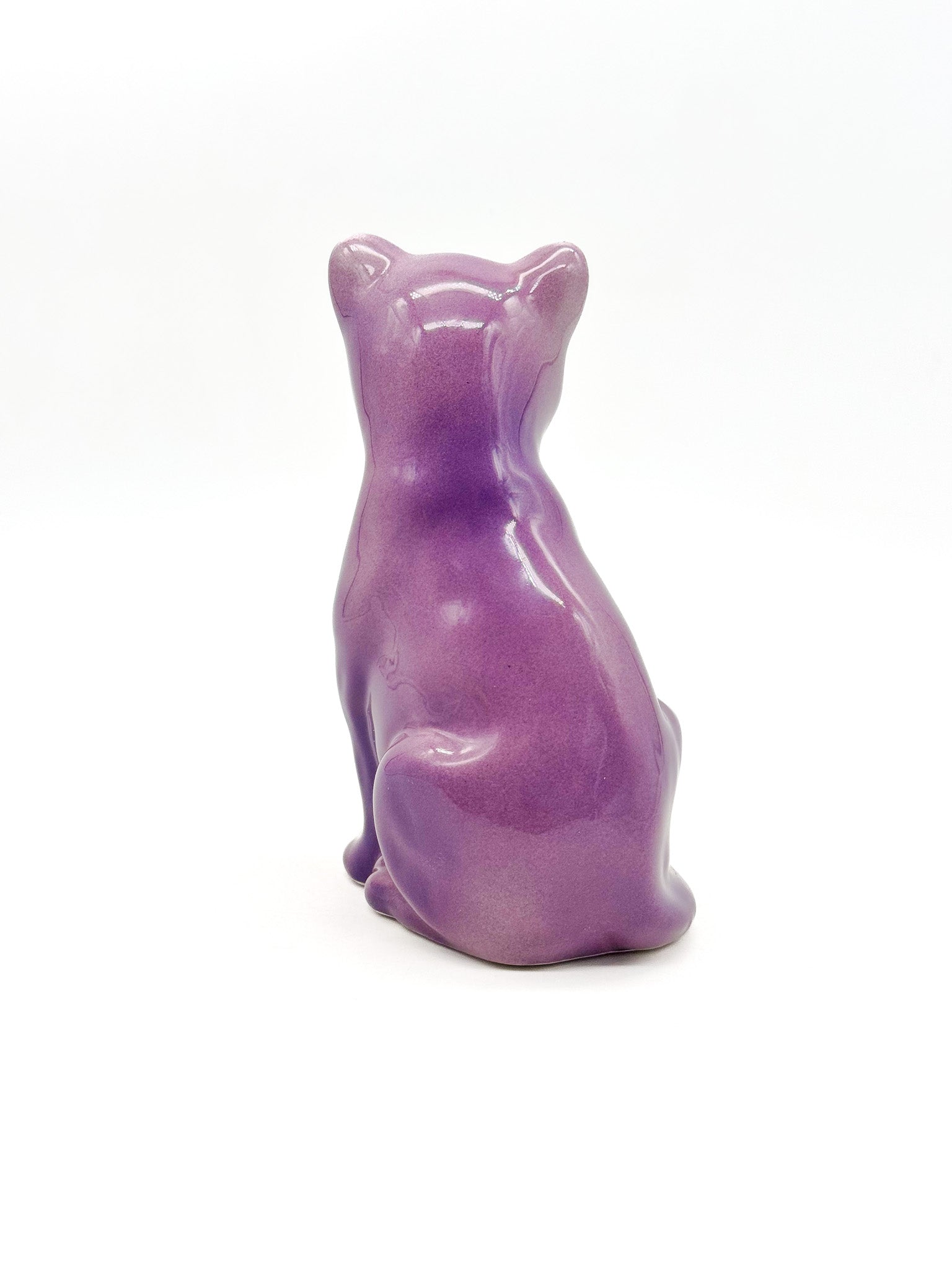 Pantera morada de cerámica 16cm - moruecoceramicas