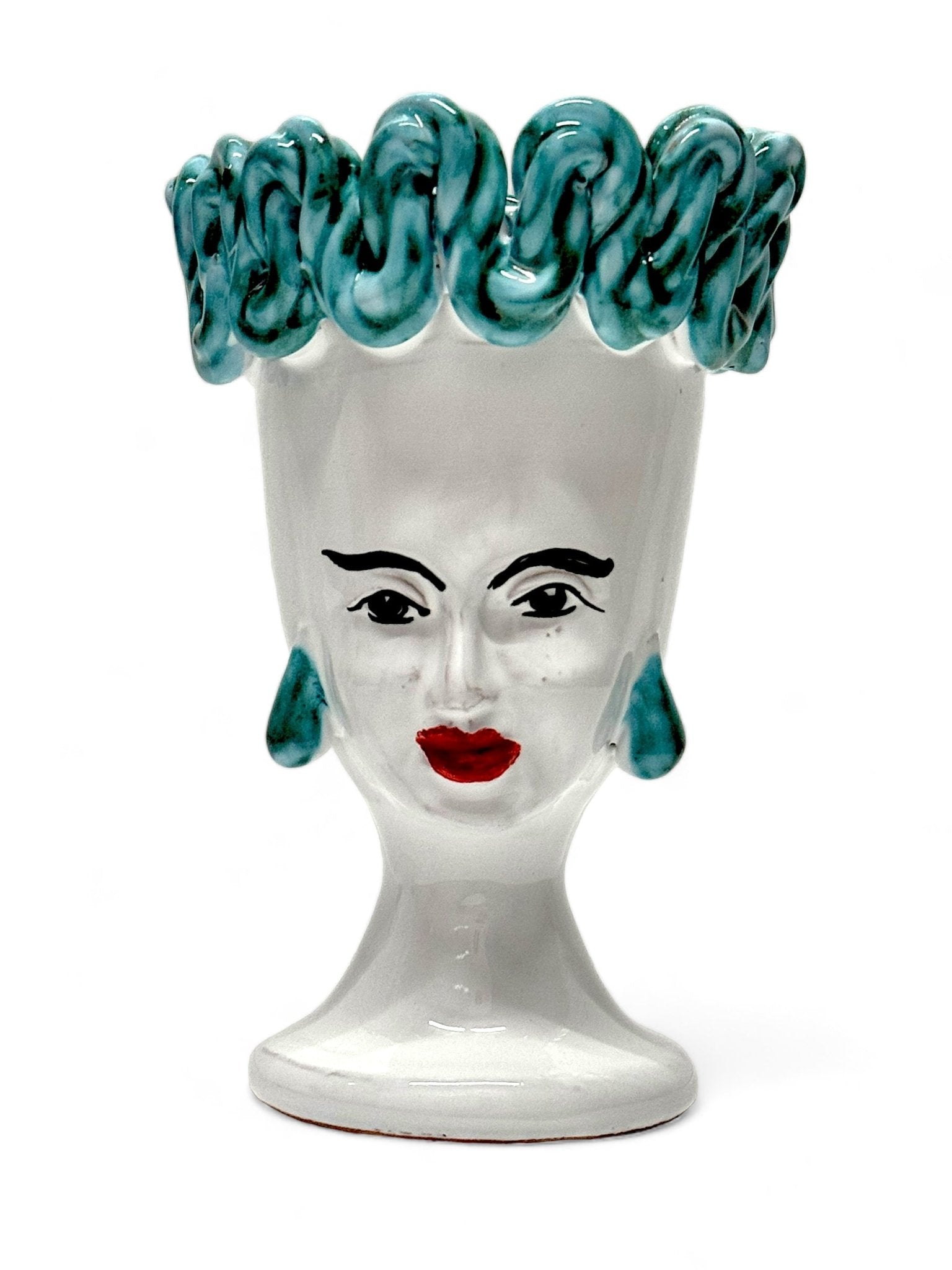 Pareja de Cabezas blancas con rizo - moruecoceramicas