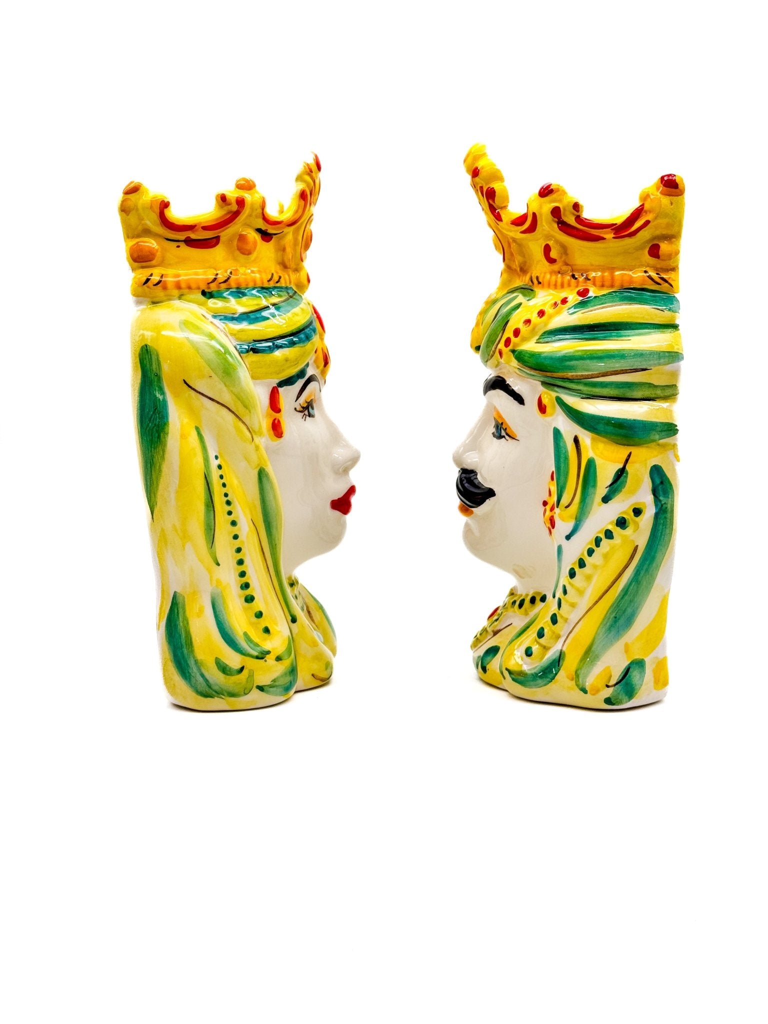 Pareja de cabezas de Reyes para colgar (30x20) - moruecoceramicas