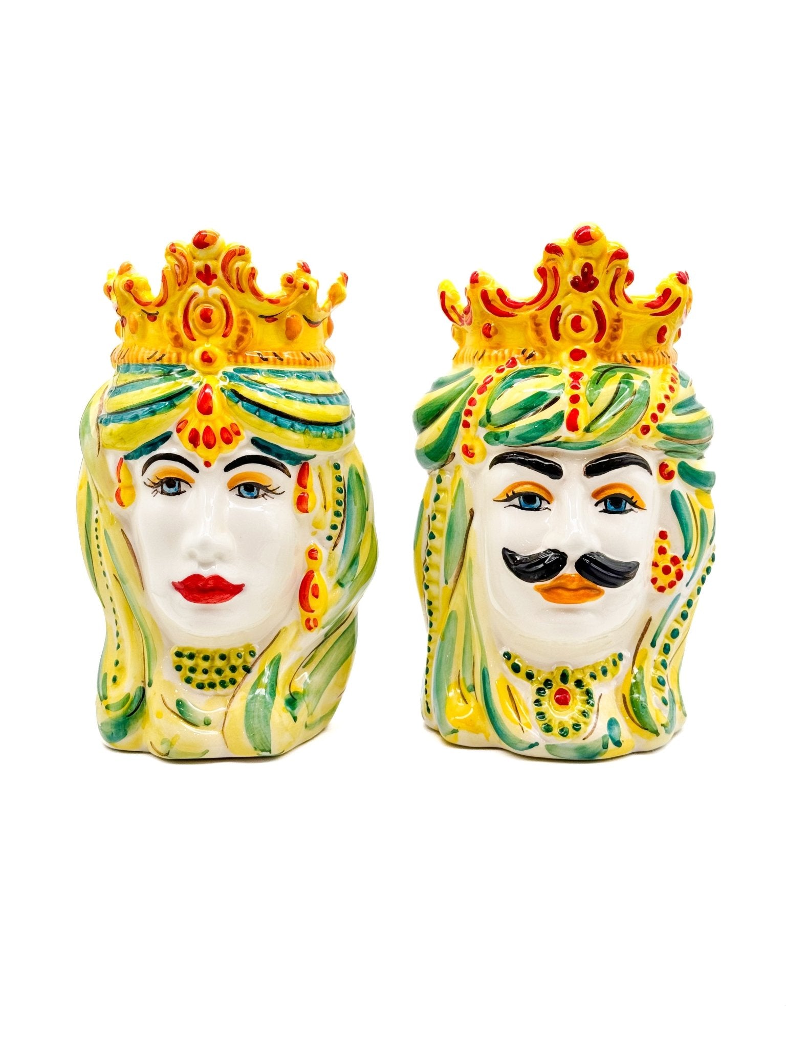 Pareja de cabezas de Reyes para colgar (30x20) - moruecoceramicas