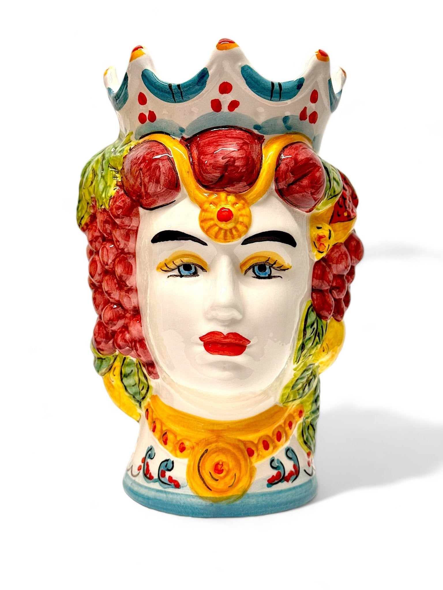 Pareja de cabezas de reyes sicilianos (25x20) - moruecoceramicas