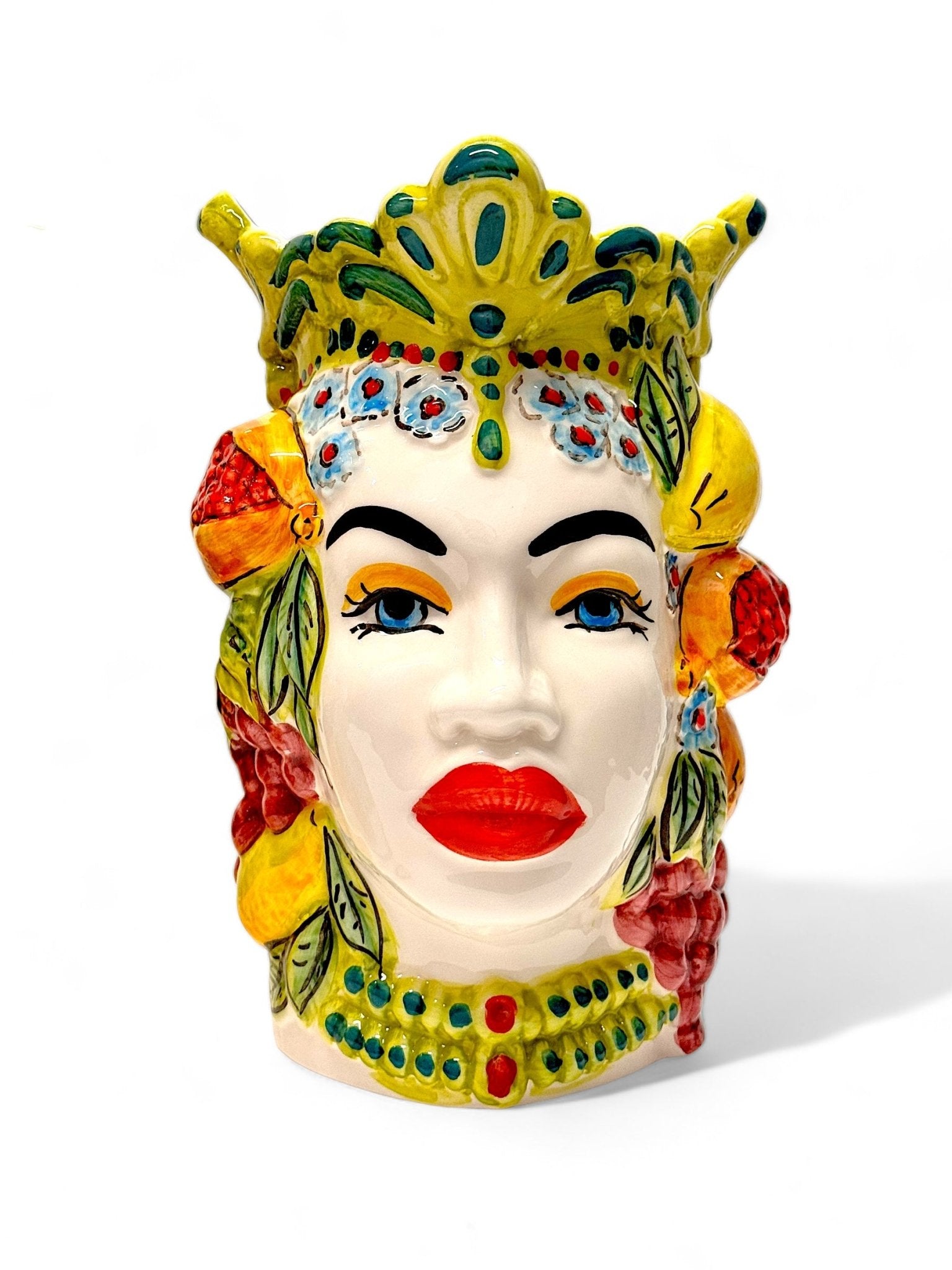 Pareja de cabezas de reyes sicilianos (25x20) - moruecoceramicas