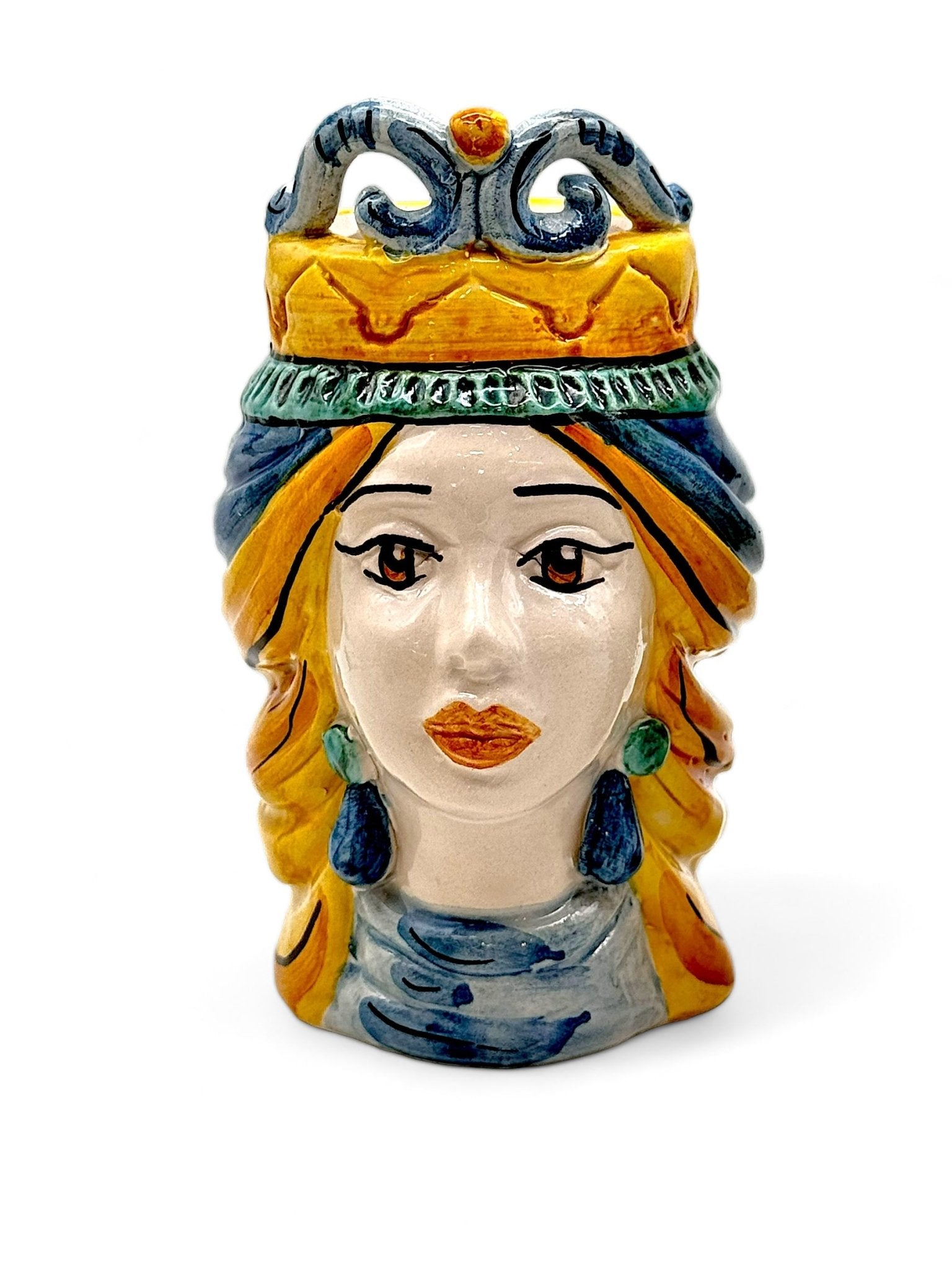 Pareja de cabezas de reyes sicilianos - moruecoceramicas