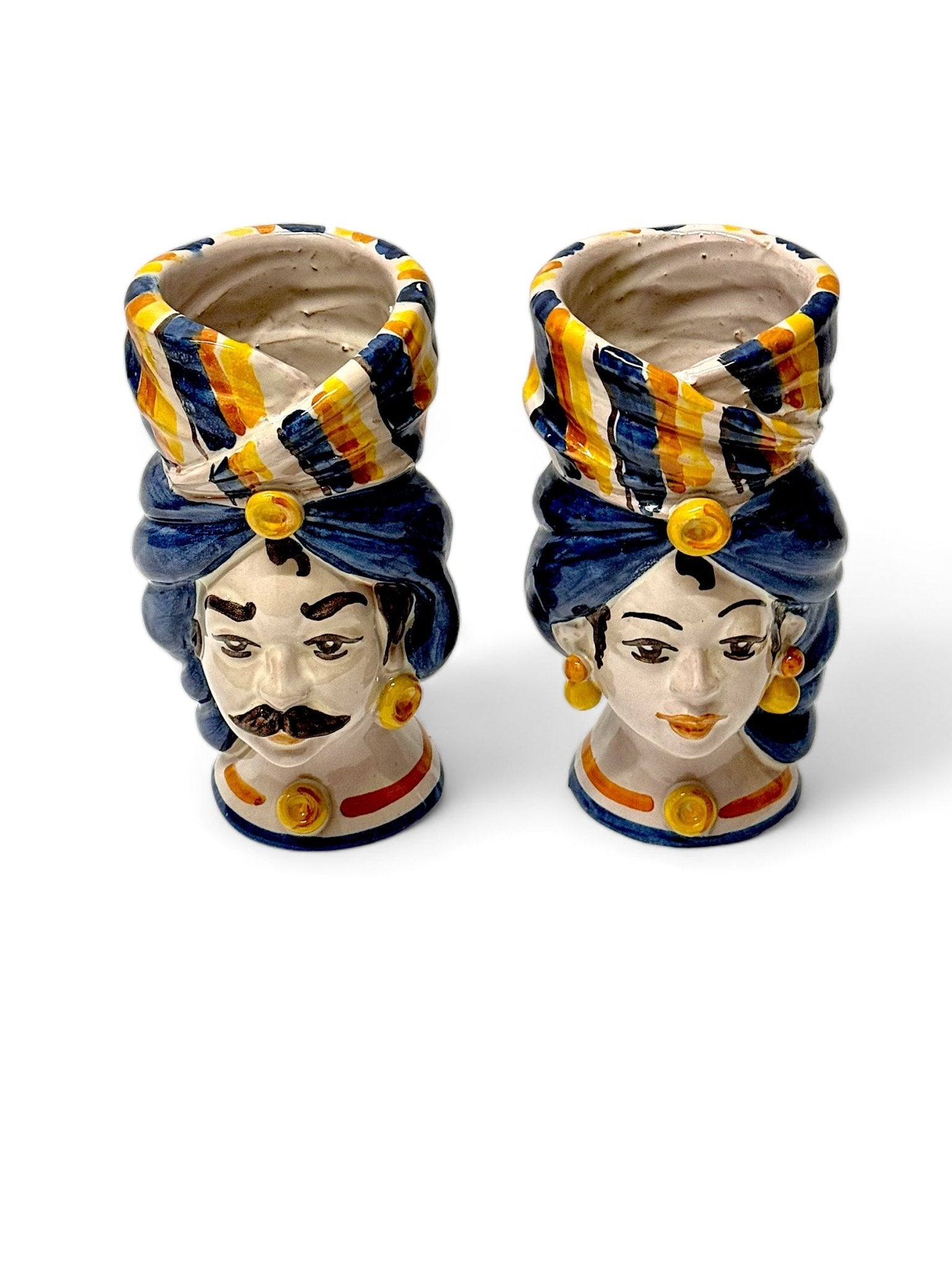 Pareja de Cabezas - Florero Sicilianas D01 - moruecoceramicas