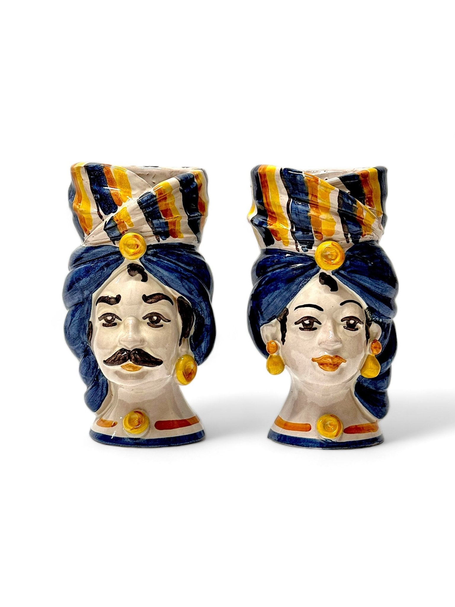 Pareja de Cabezas - Florero Sicilianas D01 - moruecoceramicas