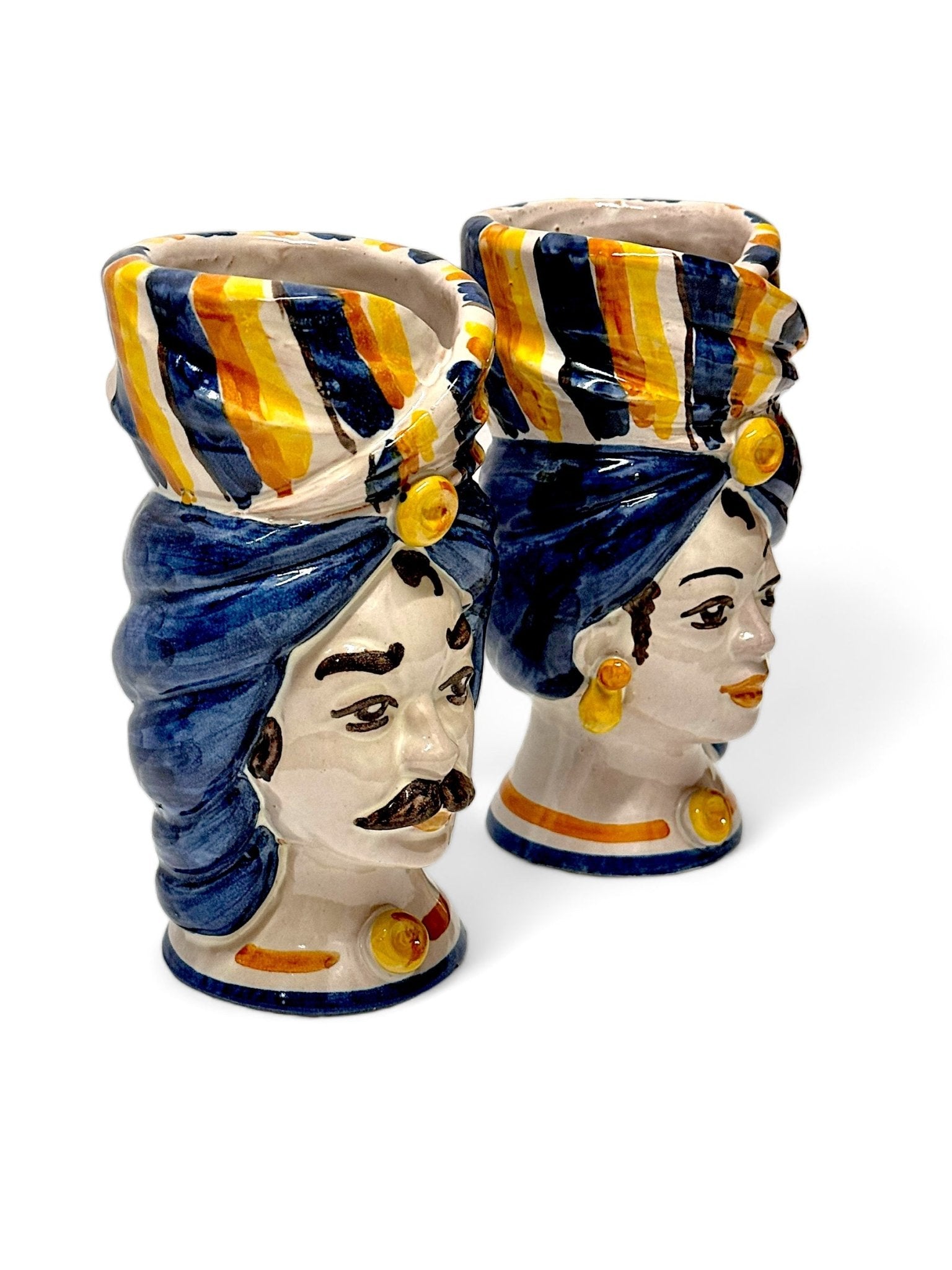 Pareja de Cabezas - Florero Sicilianas D01 - moruecoceramicas
