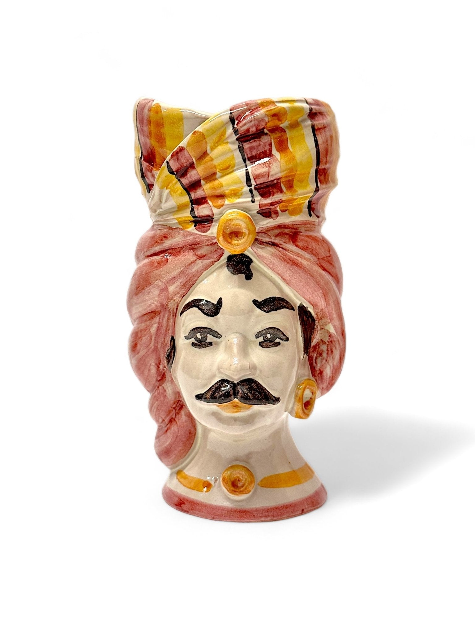 Pareja de Cabezas - Florero Sicilianas Salmón - moruecoceramicas