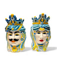 Pareja de cabezas Sicilia 28cm - moruecoceramicas