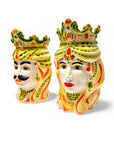 Pareja de cabezas Sicilia 28cm - moruecoceramicas