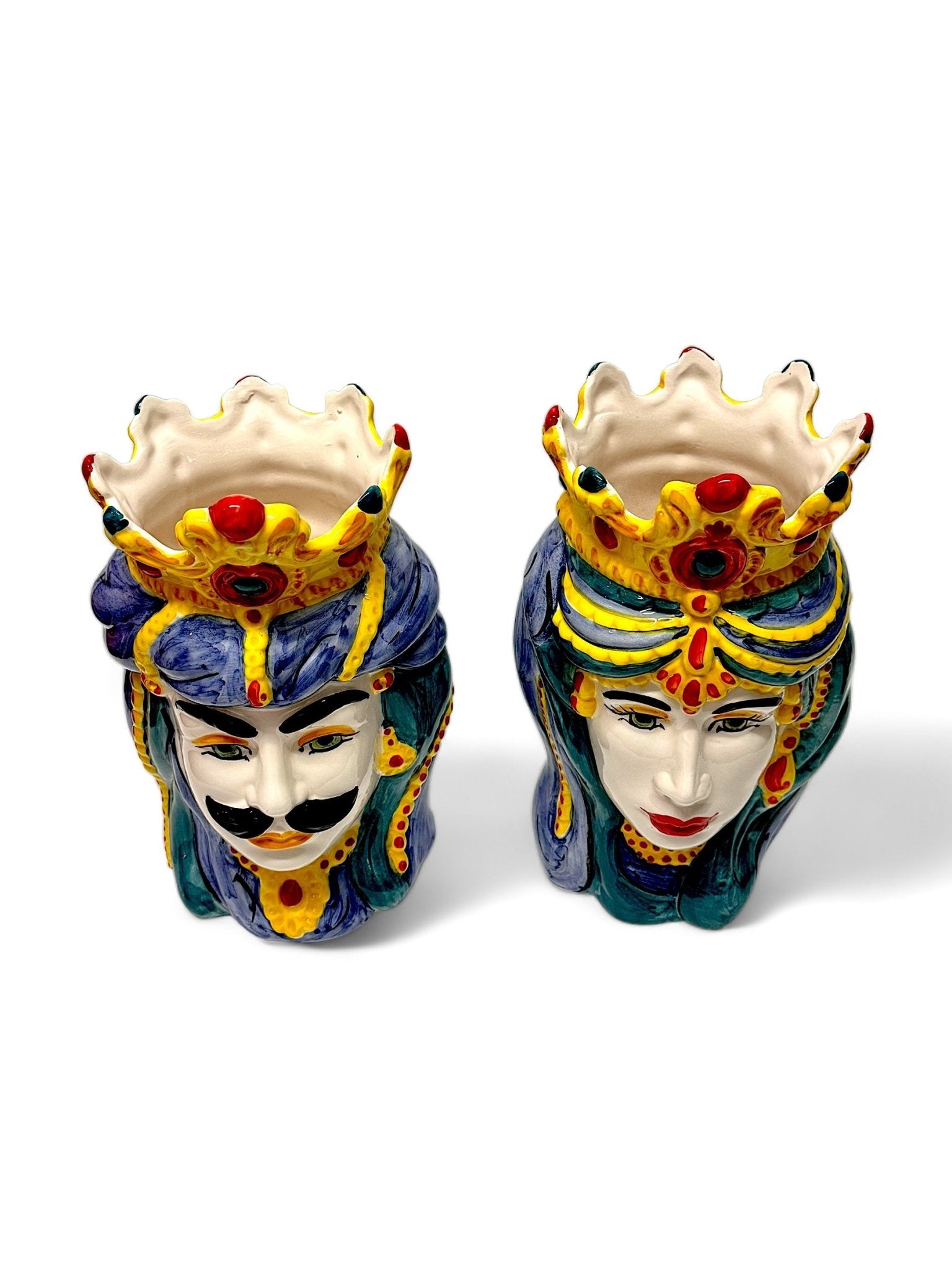 Pareja de cabezas Sicilia 28cm - moruecoceramicas