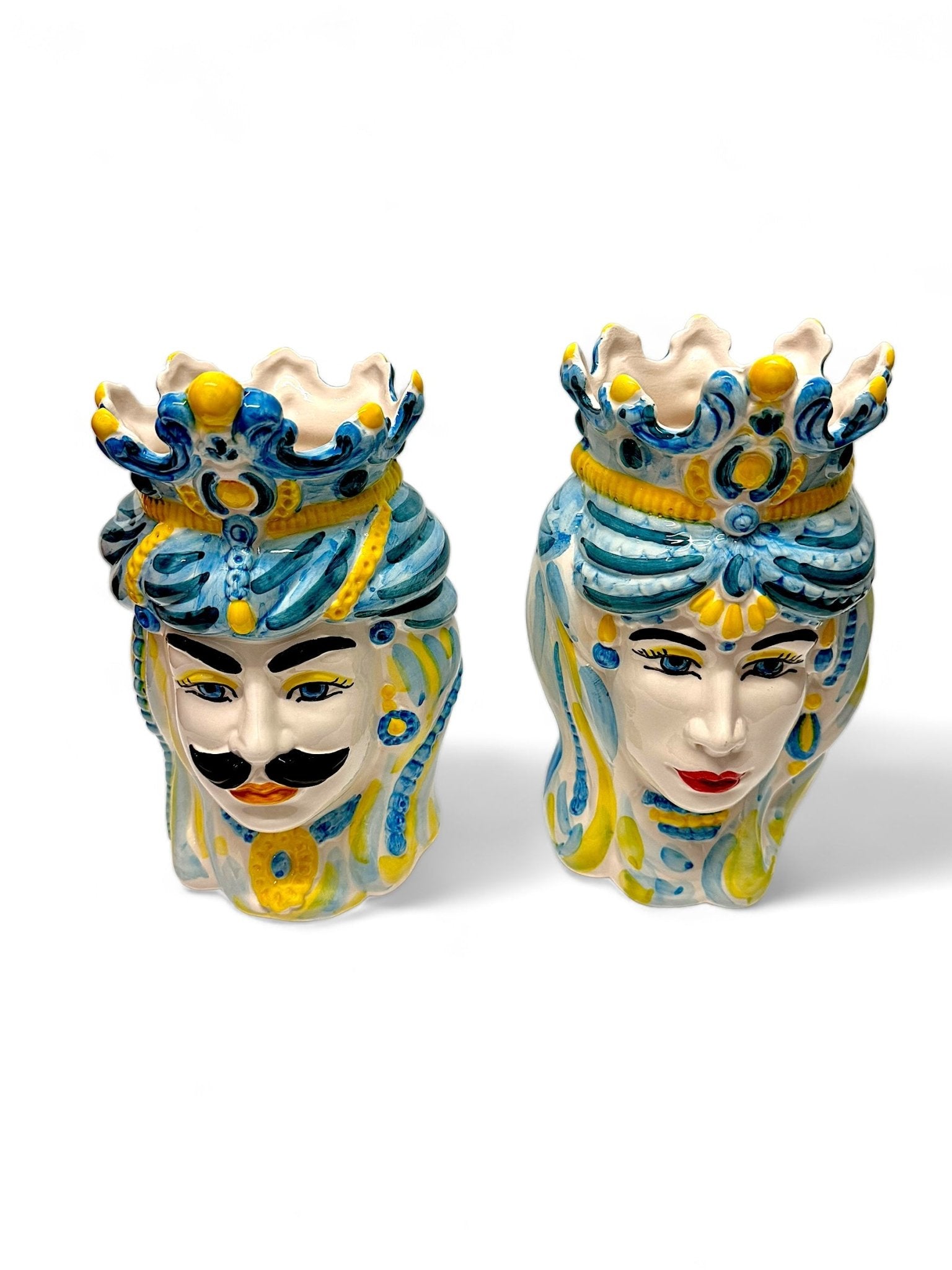 Pareja de cabezas Sicilia 28cm - moruecoceramicas