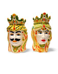 Pareja de cabezas Sicilia 28cm - moruecoceramicas