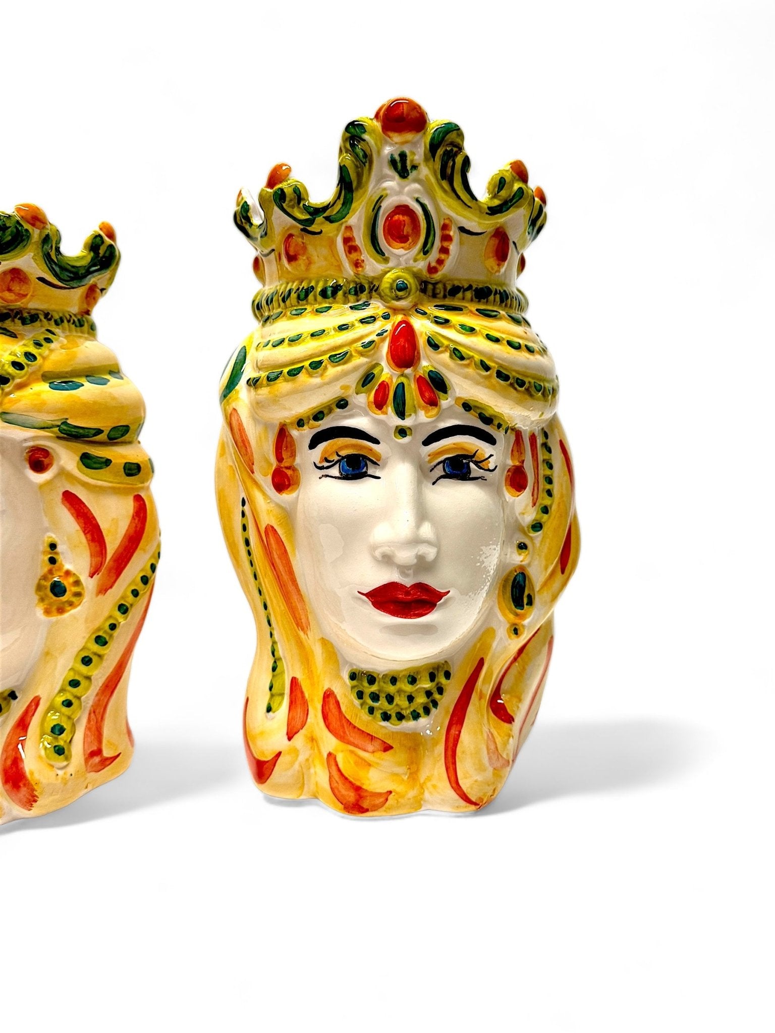 Pareja de cabezas Sicilia 28cm - moruecoceramicas