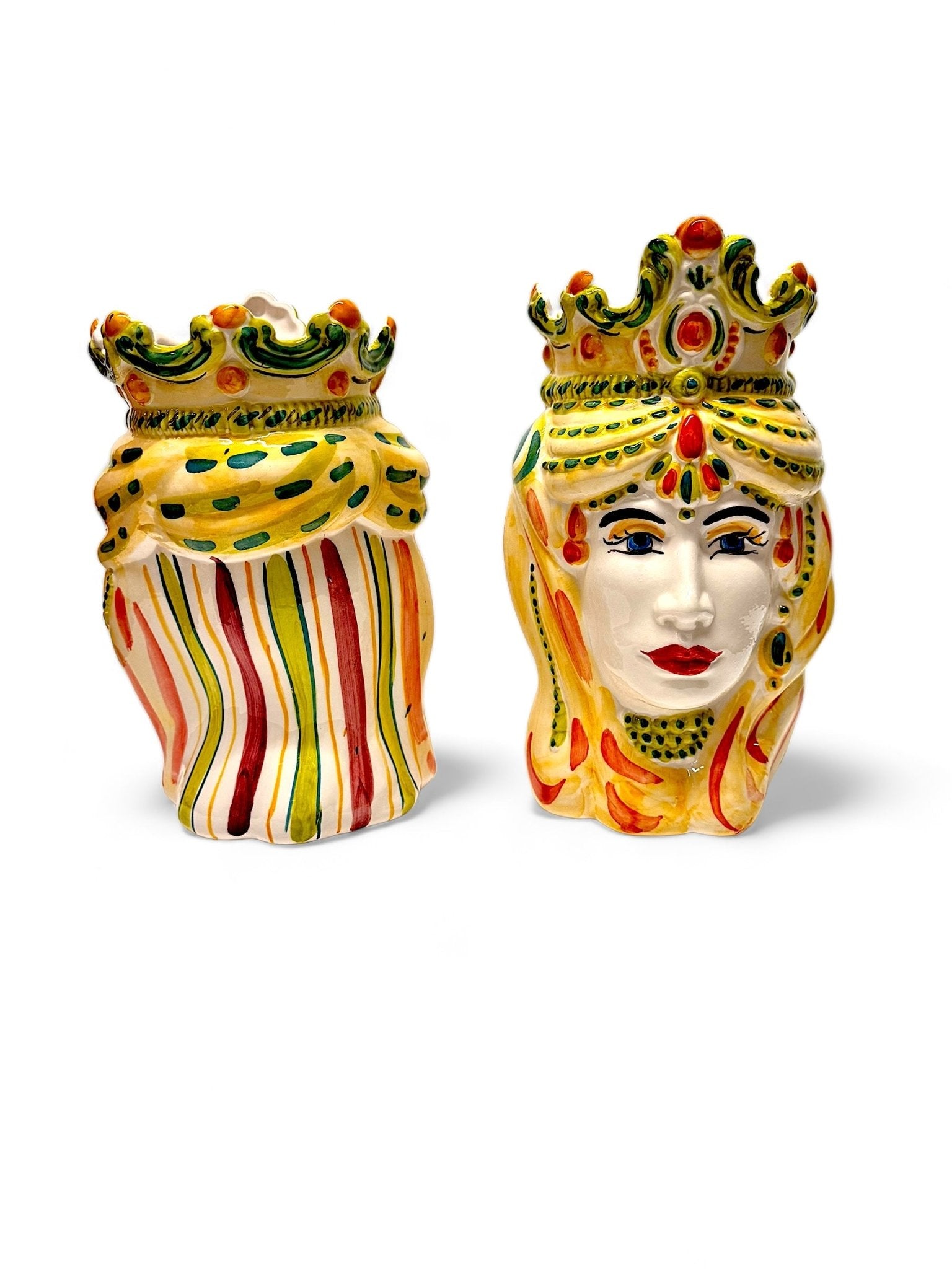 Pareja de cabezas Sicilia 28cm - moruecoceramicas