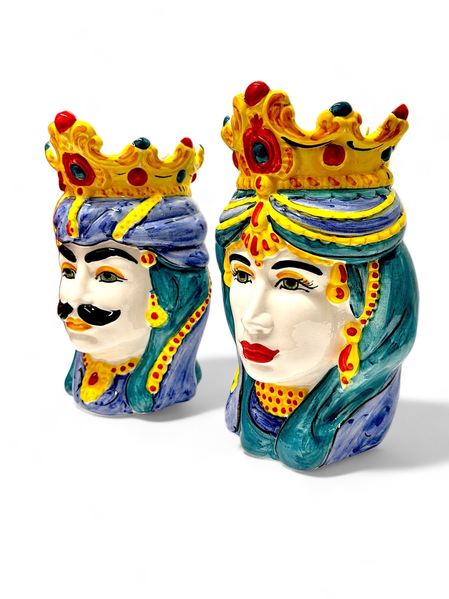 Pareja de cabezas Sicilia 28cm - moruecoceramicas