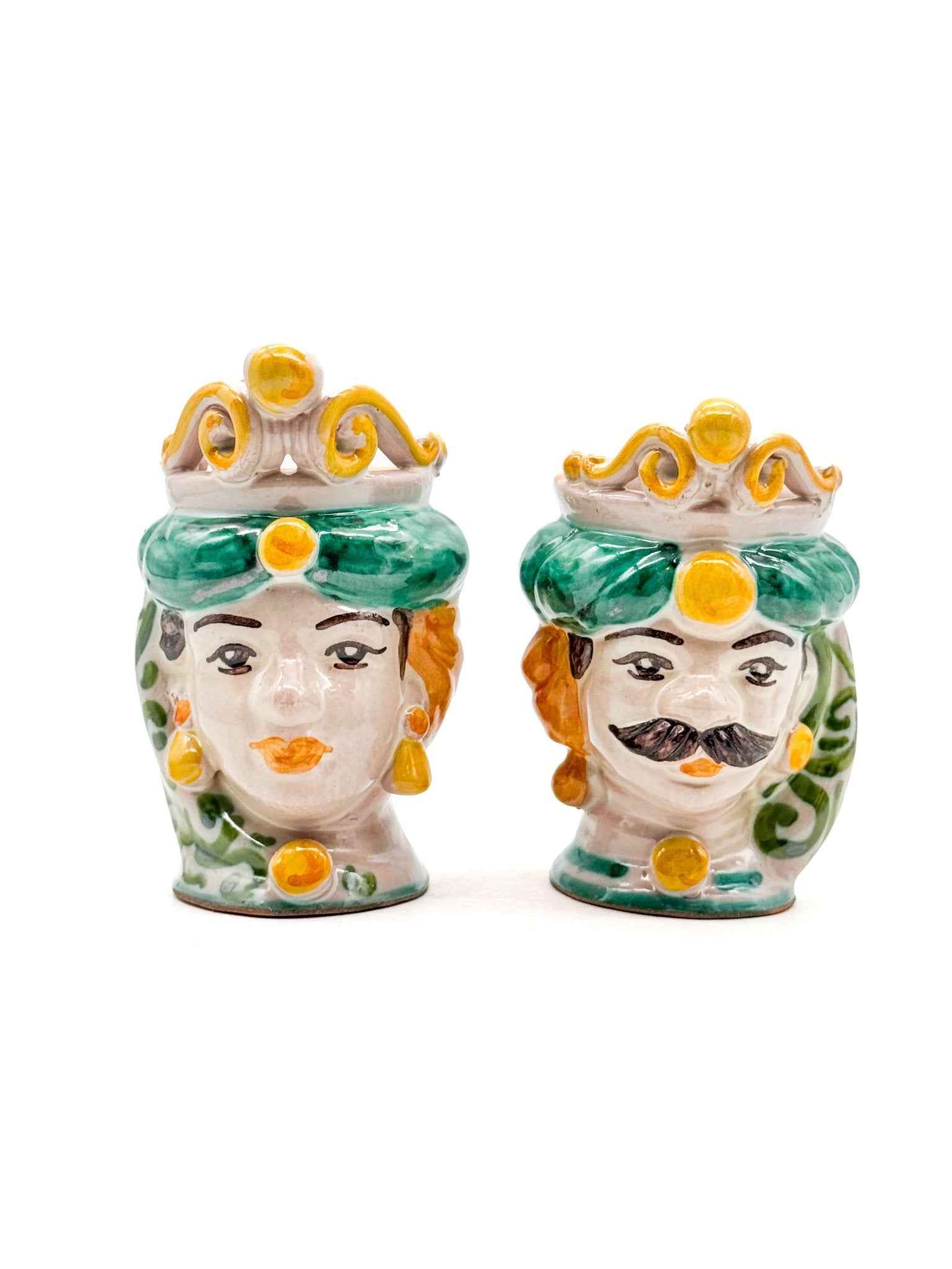 Pareja de Cabezas Sicilianas 10cm - 004 - moruecoceramicas