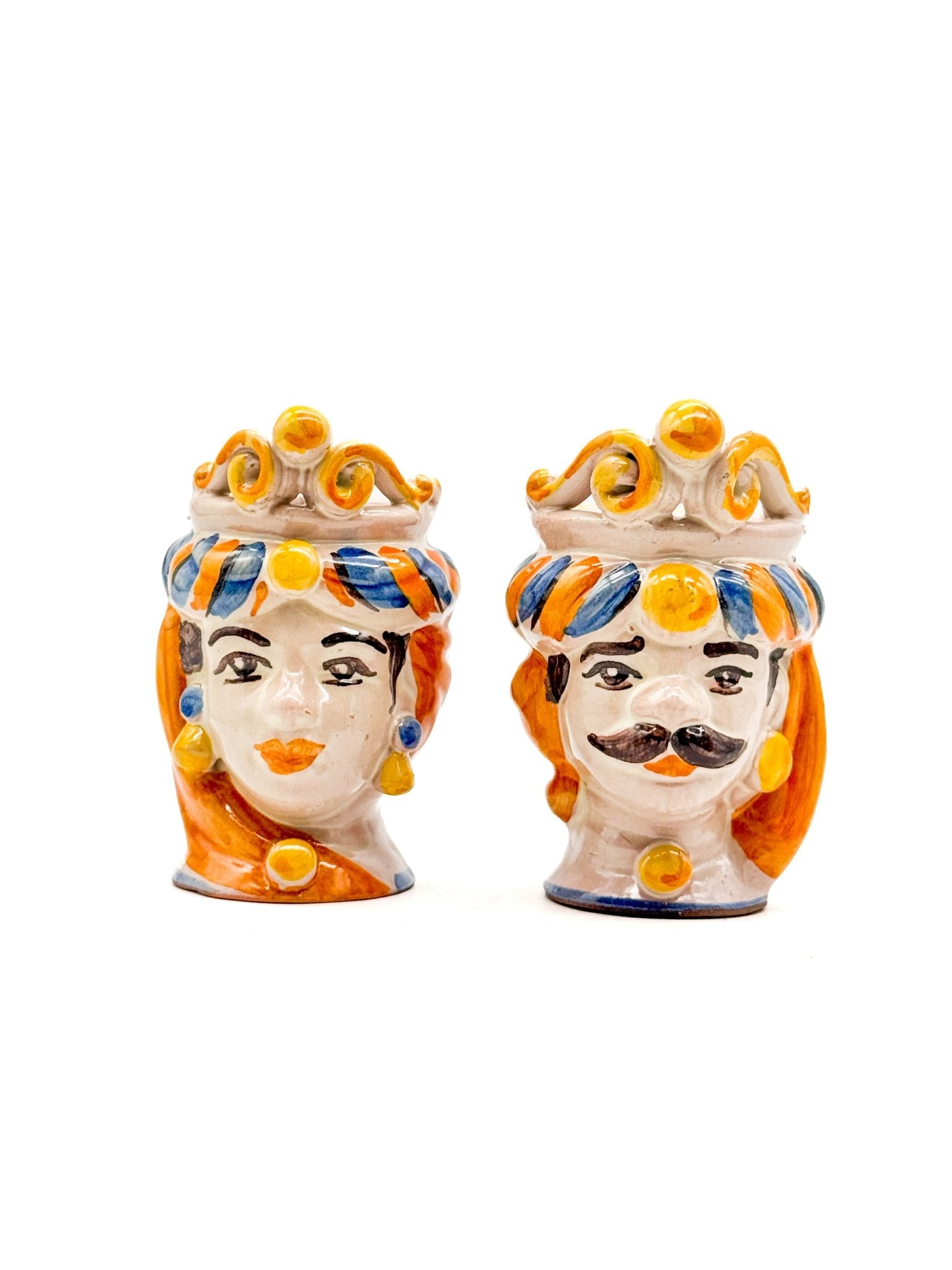 Pareja de Cabezas Sicilianas 10cm - 009 - moruecoceramicas