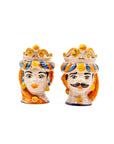 Pareja de Cabezas Sicilianas 10cm - 009 - moruecoceramicas