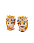 Pareja de Cabezas Sicilianas 10cm - 009 - moruecoceramicas