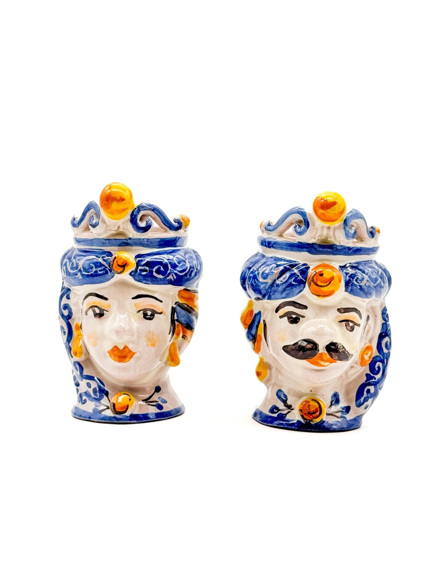 Pareja de Cabezas Sicilianas 10cm - 010 - moruecoceramicas