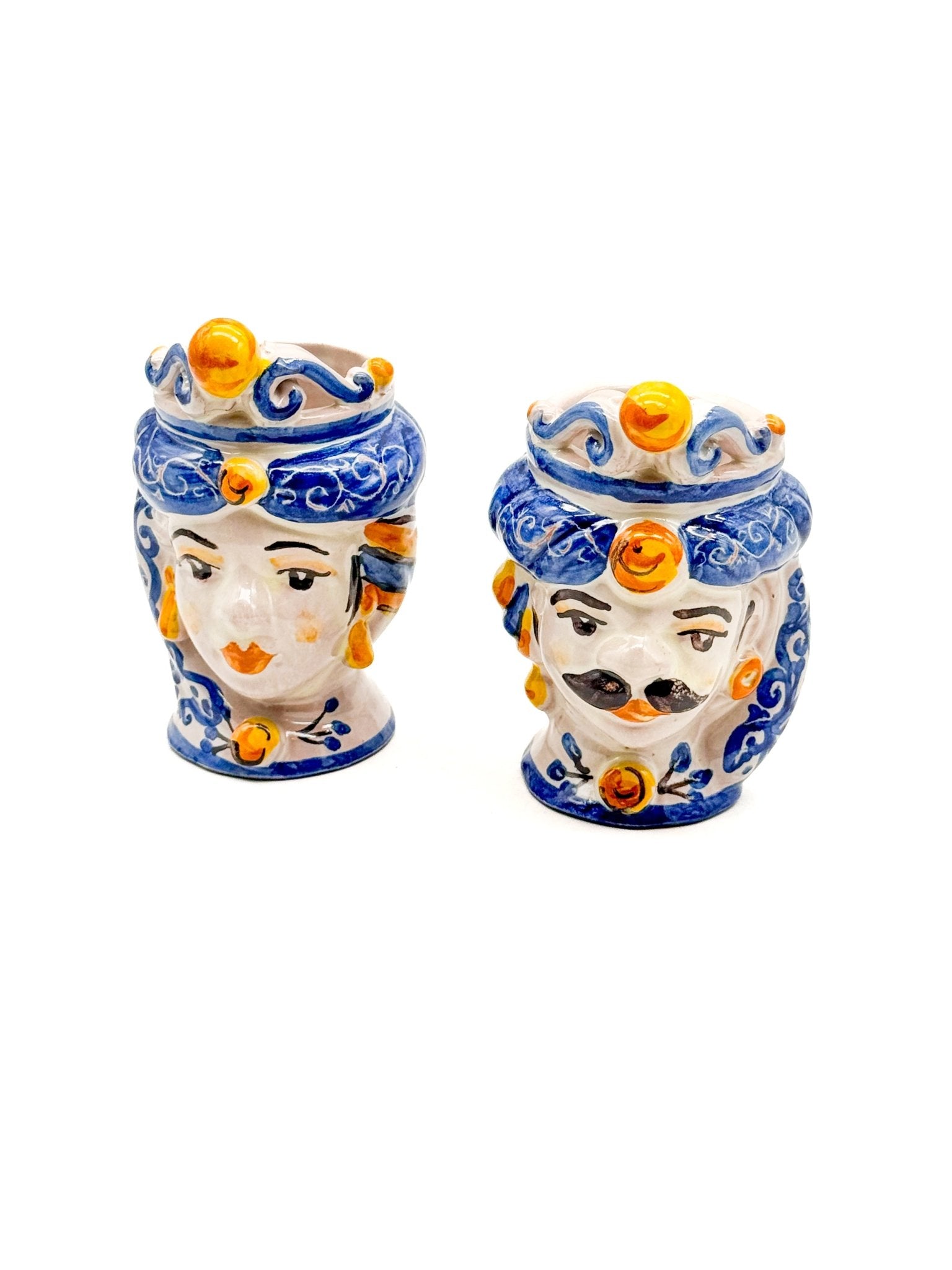 Pareja de Cabezas Sicilianas 10cm - 010 - moruecoceramicas