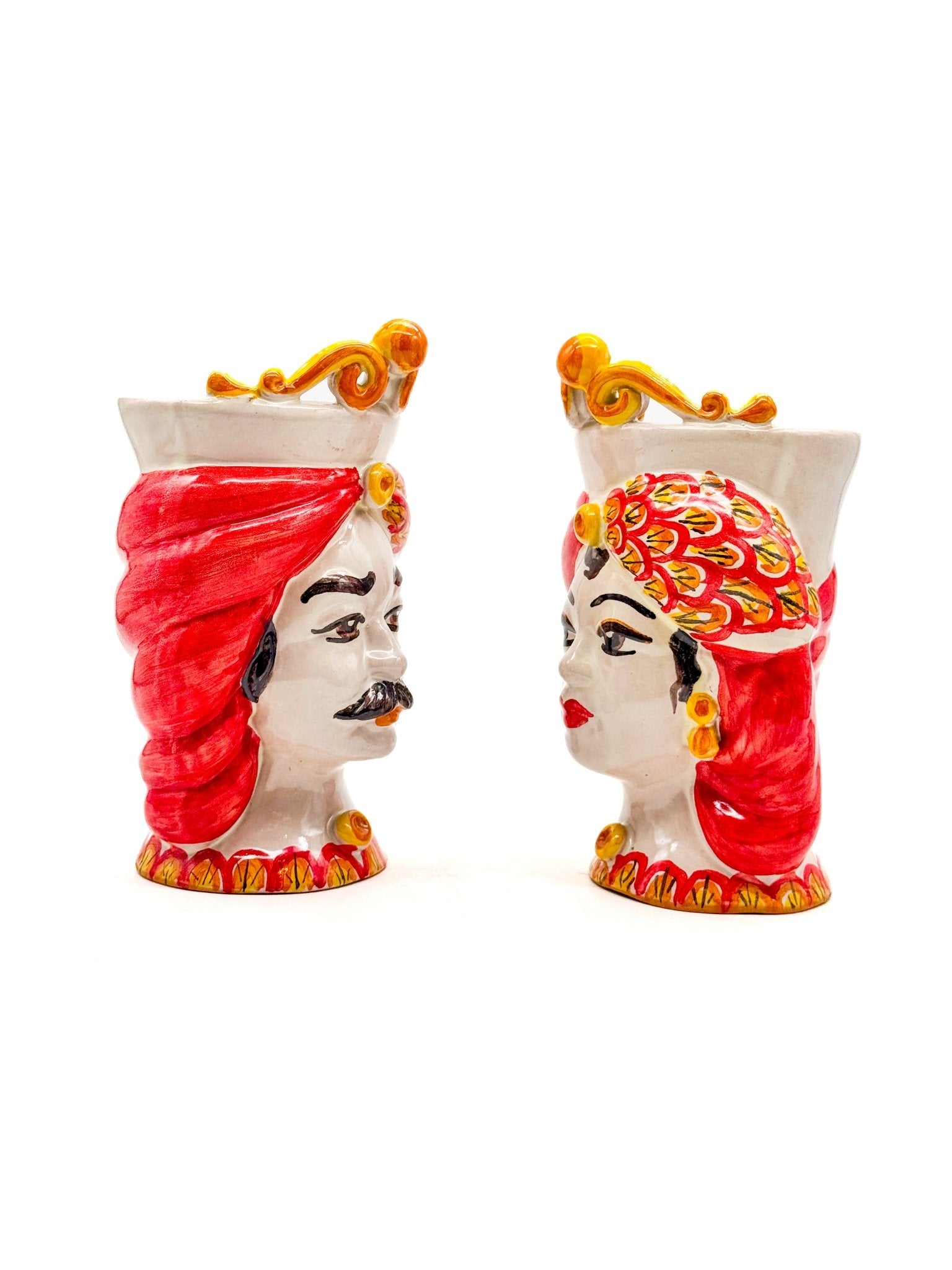 Pareja de Cabezas Sicilianas D01 - moruecoceramicas