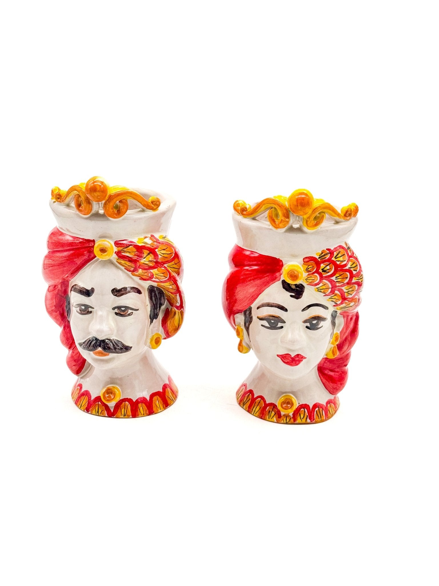 Pareja de Cabezas Sicilianas D01 - moruecoceramicas