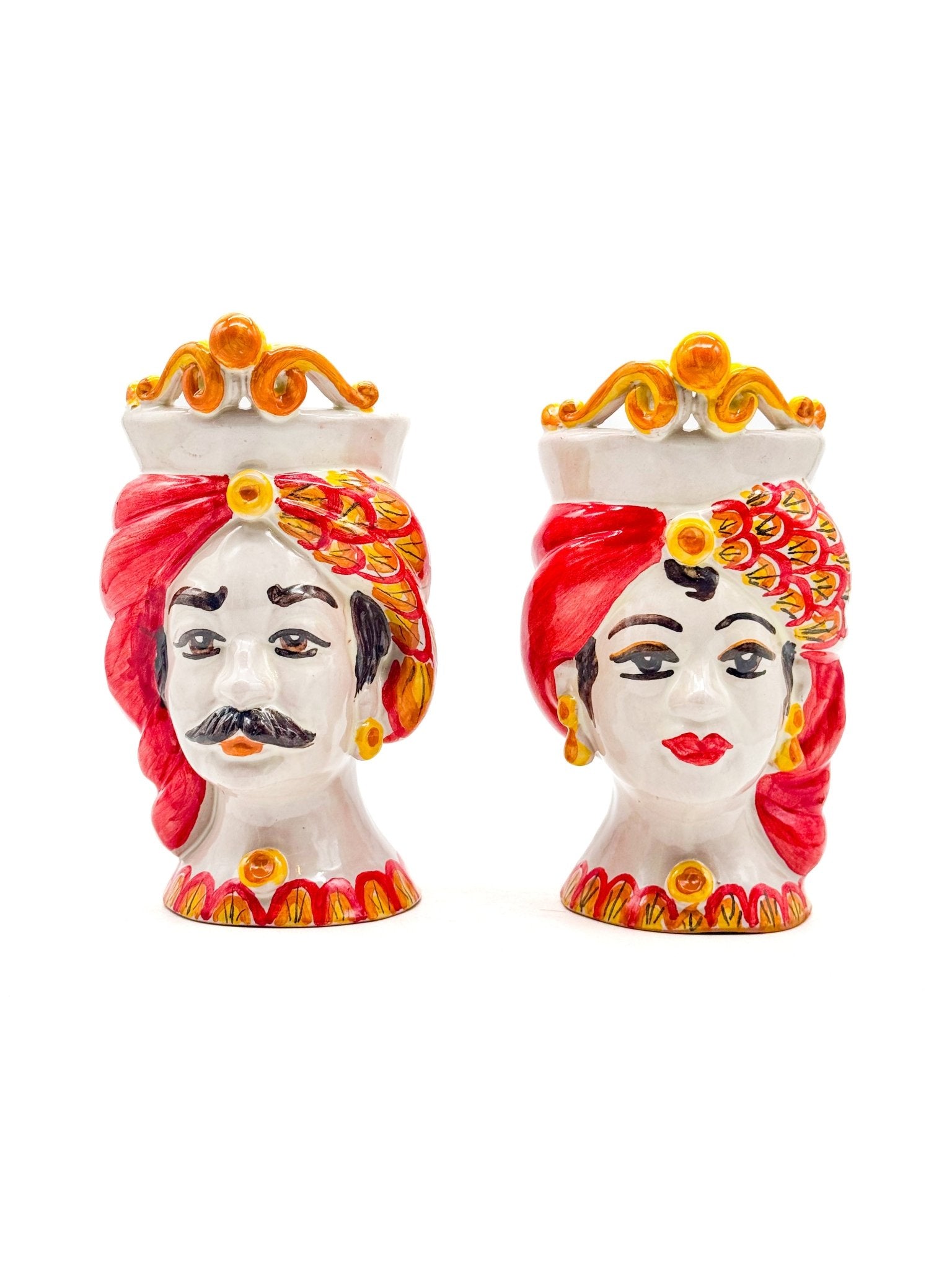 Pareja de Cabezas Sicilianas D01 - moruecoceramicas
