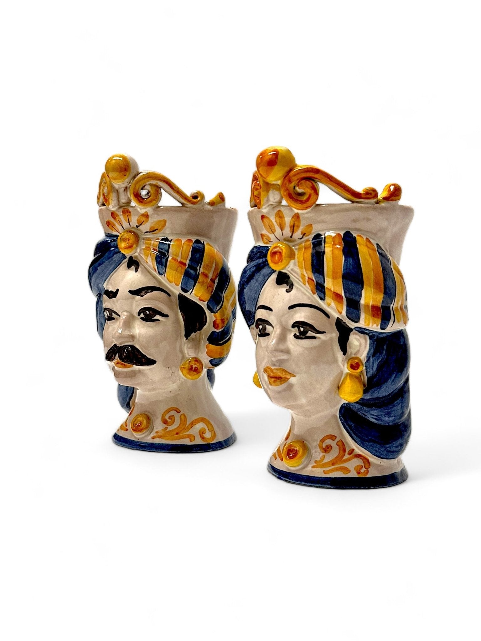 Pareja de Cabezas Sicilianas D02 - moruecoceramicas