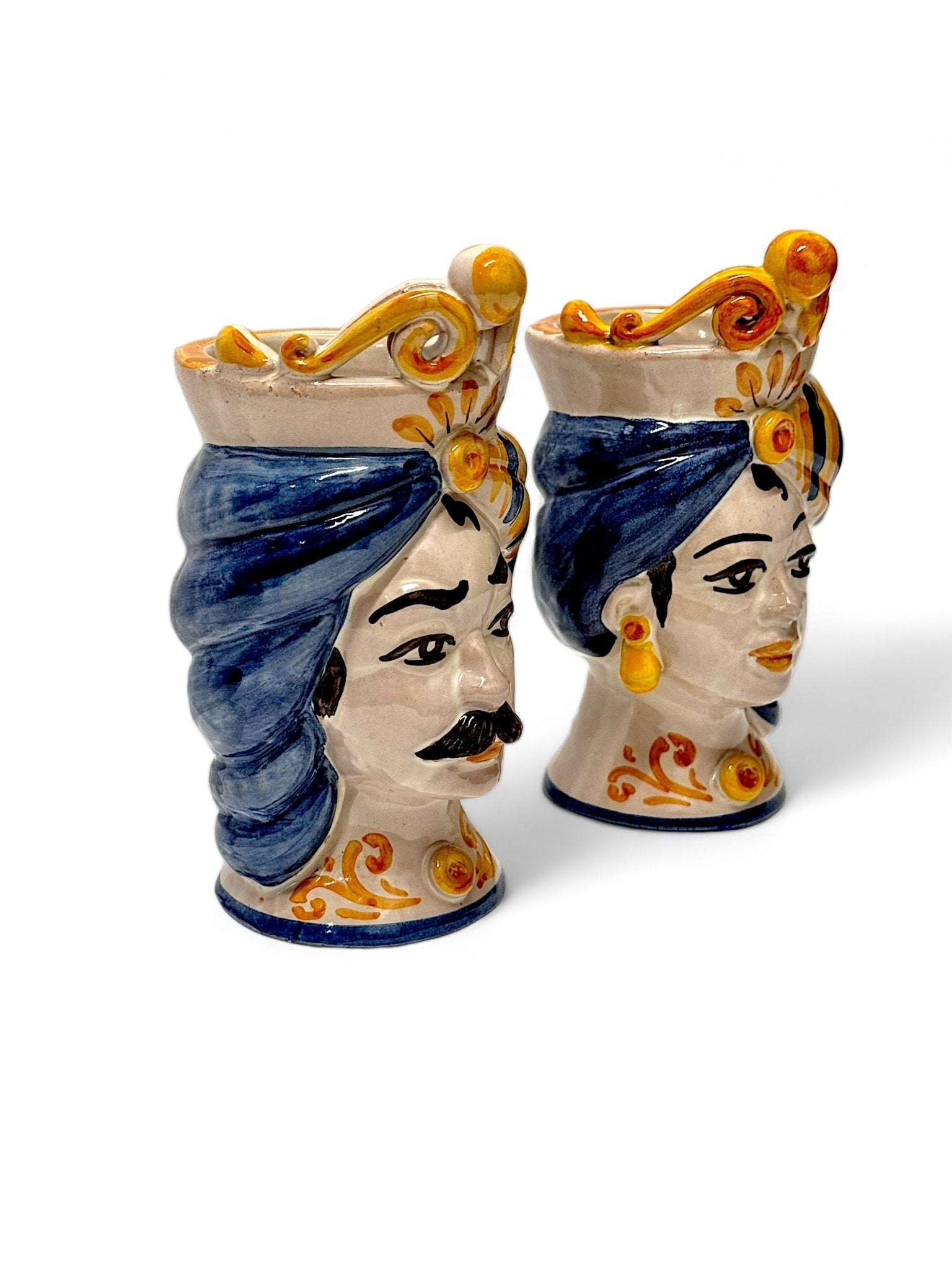 Pareja de Cabezas Sicilianas D02 - moruecoceramicas