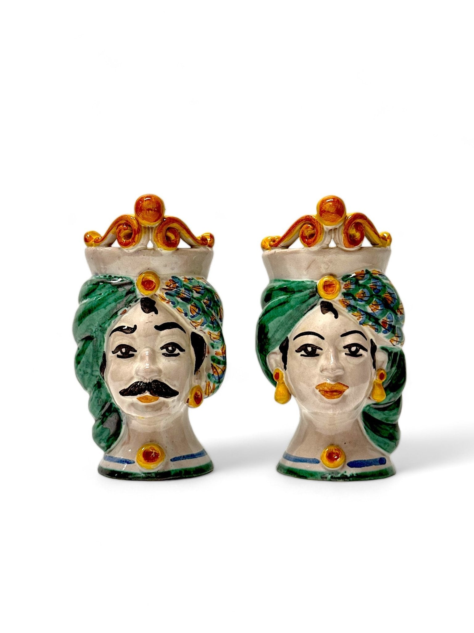 Pareja de Cabezas Sicilianas D04 - moruecoceramicas