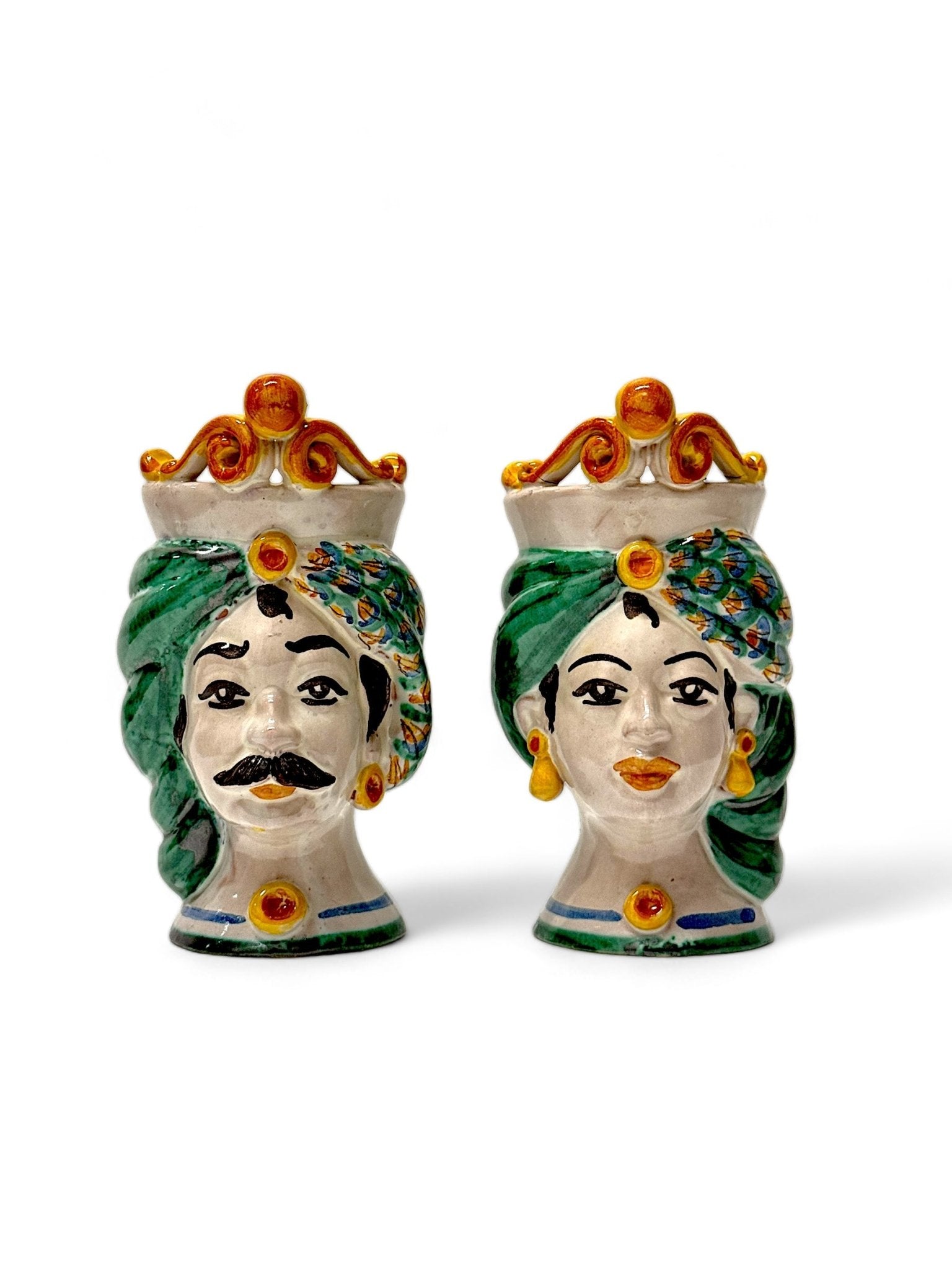 Pareja de Cabezas Sicilianas D04 - moruecoceramicas