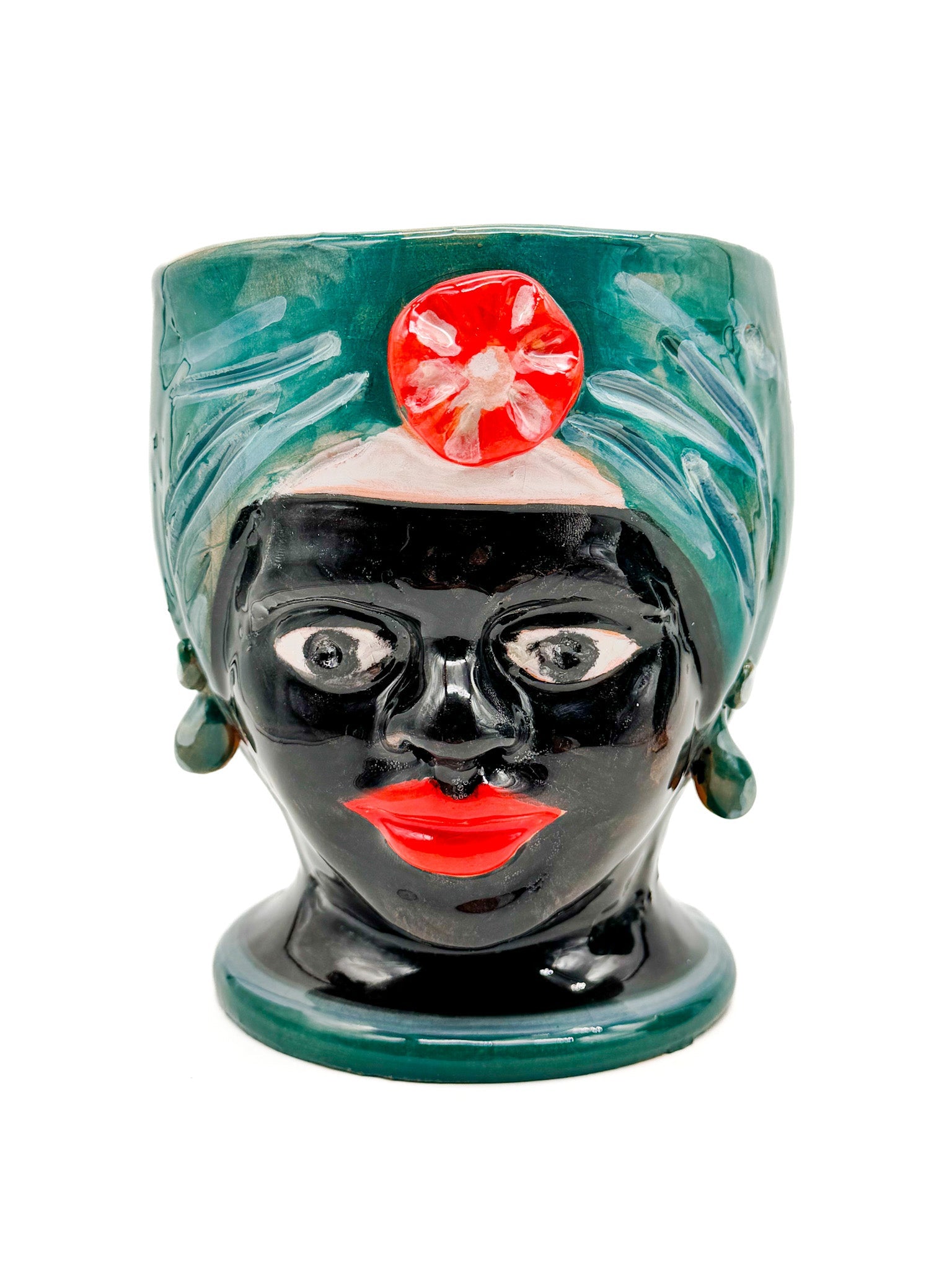 Pareja de cabezas sicilianas tradicionales 16x16,5 - moruecoceramicas