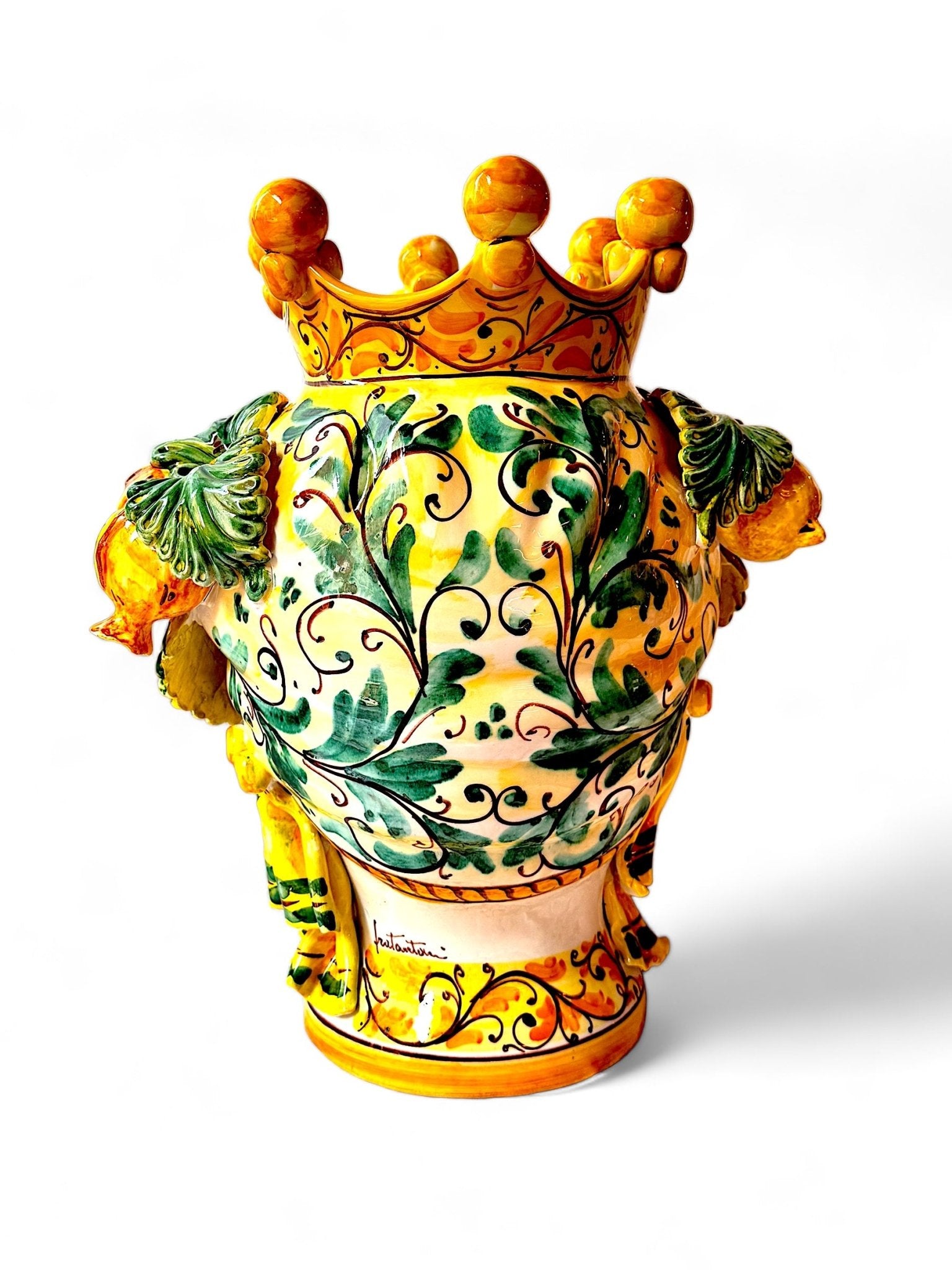 Pareja de reyes con limones y granadas (40cm) - moruecoceramicas