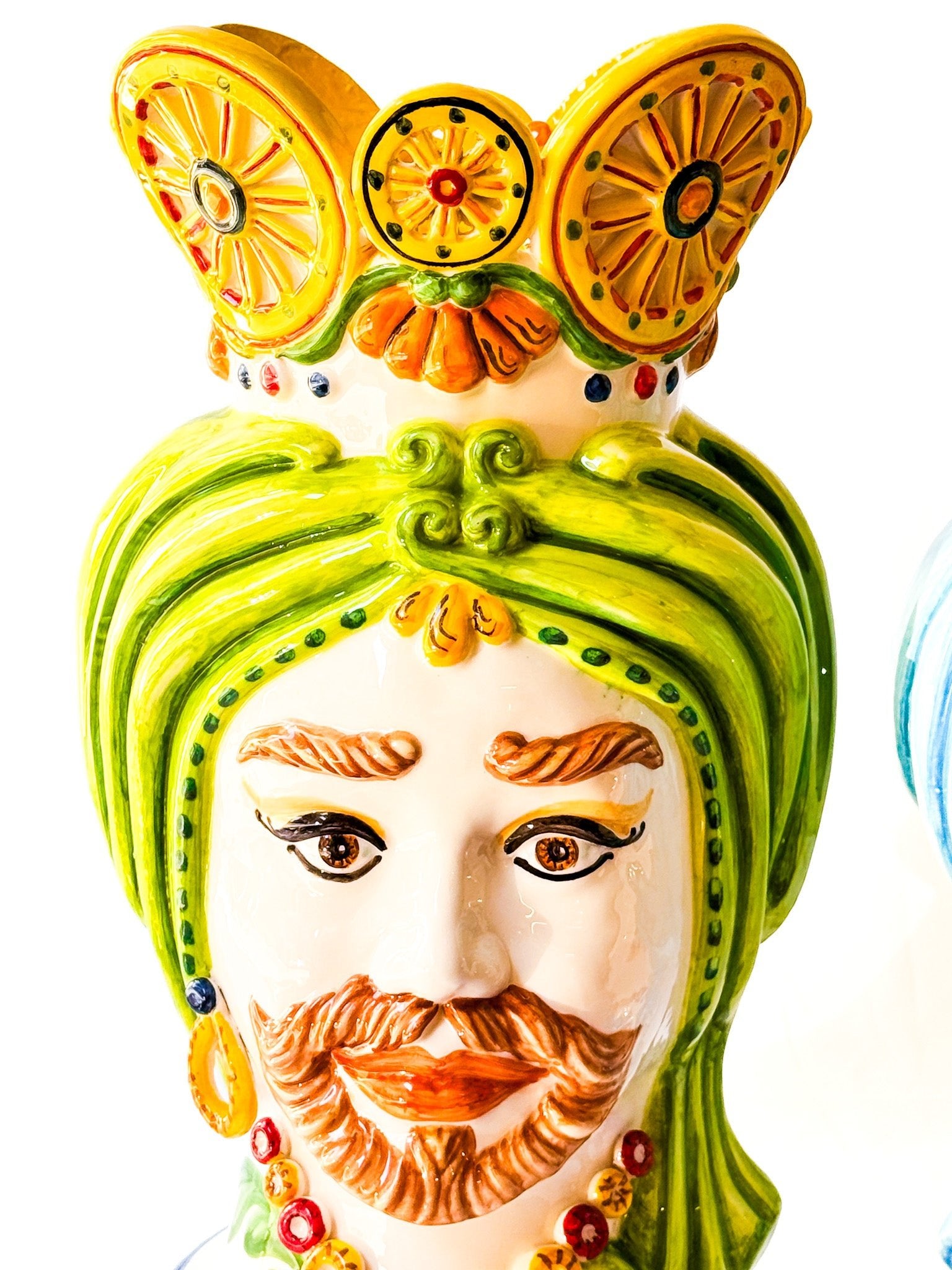 Pareja de reyes decoradas con corona y turbante (44cm) - moruecoceramicas