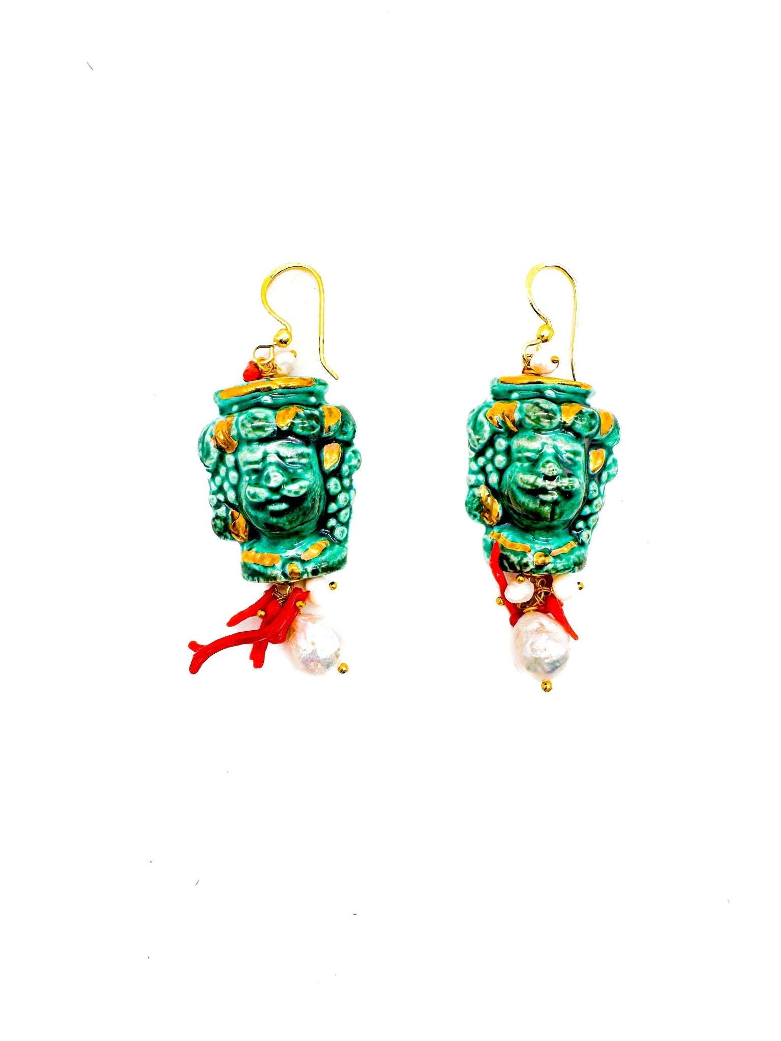 Pendientes Reyes Verdes - moruecoceramicas