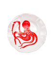 Plato Artesanal Amalfi Pulpo Rojo - moruecoceramicas